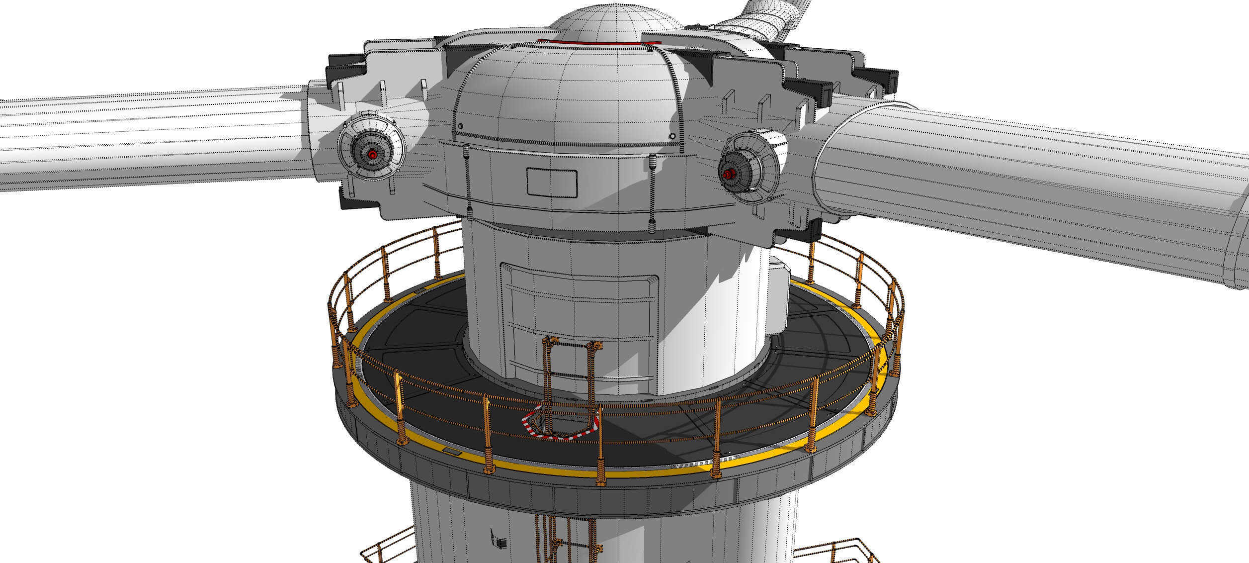 Sci-Fi Wind Turbine 5 3D Model