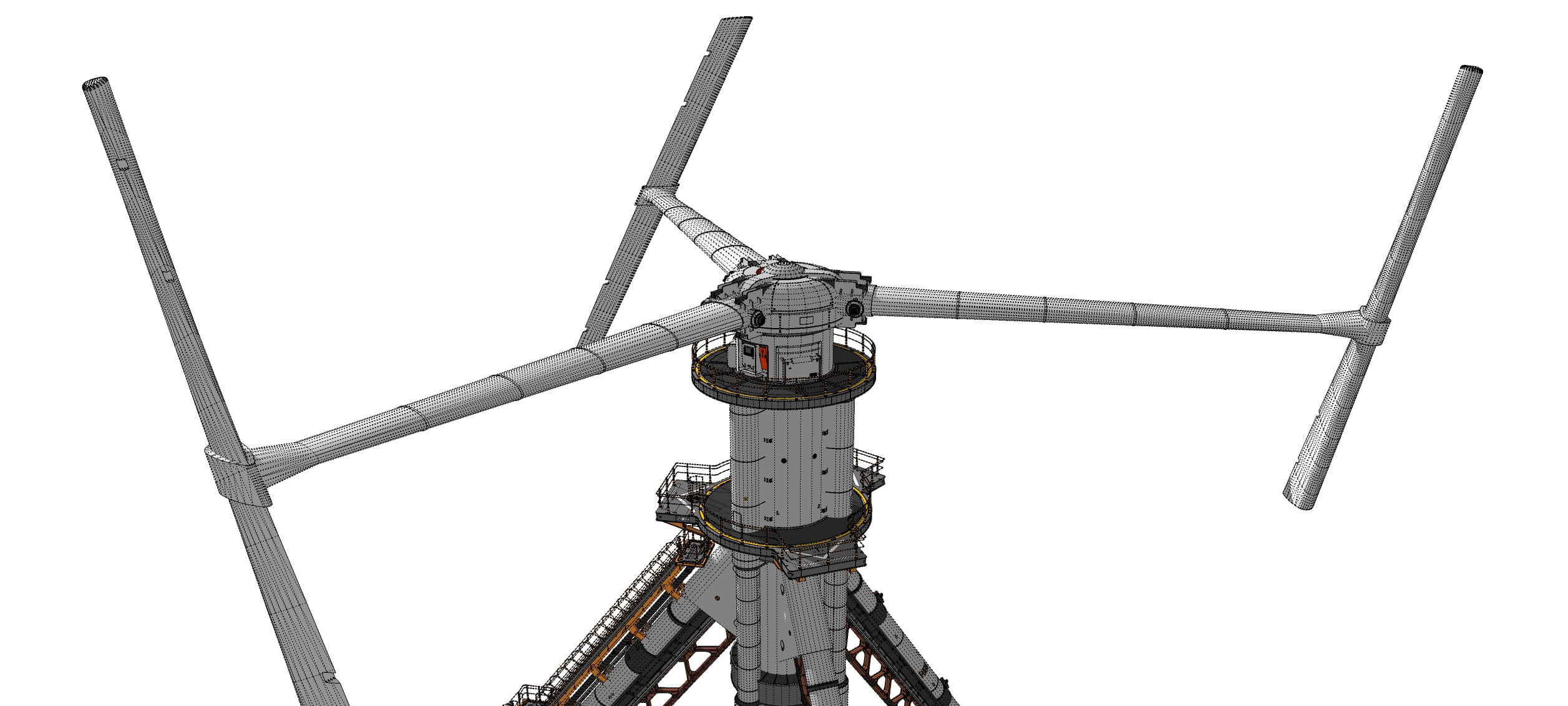 Sci-Fi Wind Turbine 5 3D Model