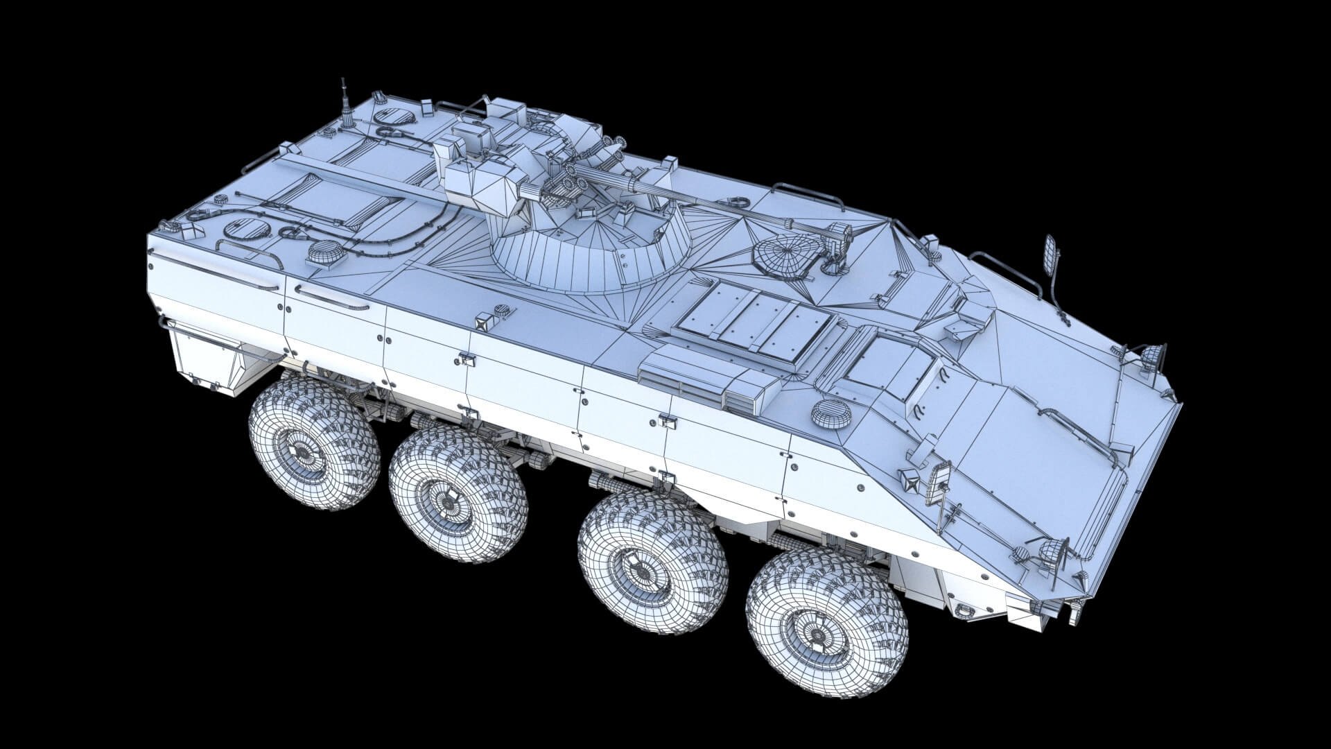 BTR-22 Armoured Personnel Carrier 3D Model
