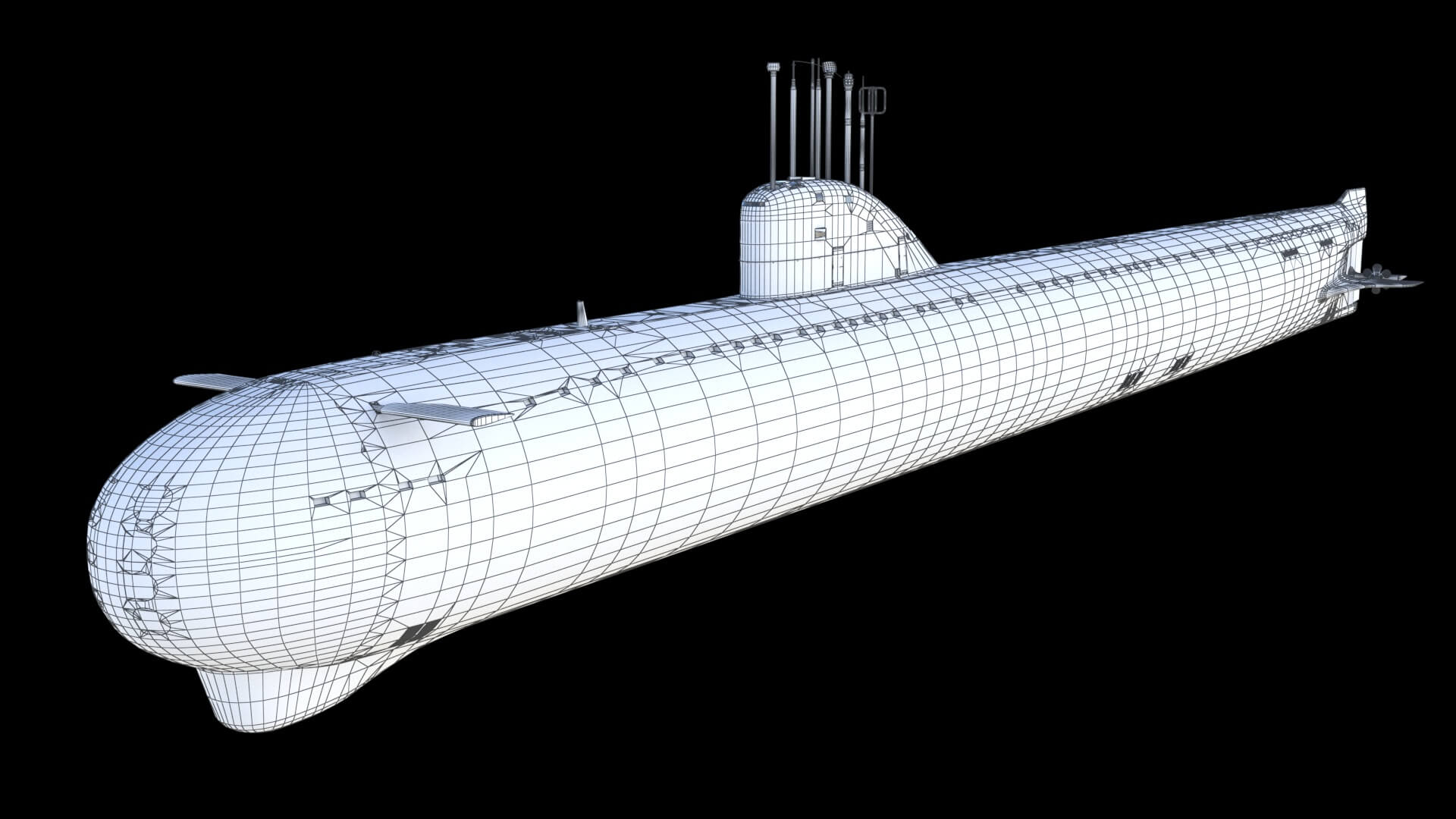 K-3 Submarine Project 627 3D Model