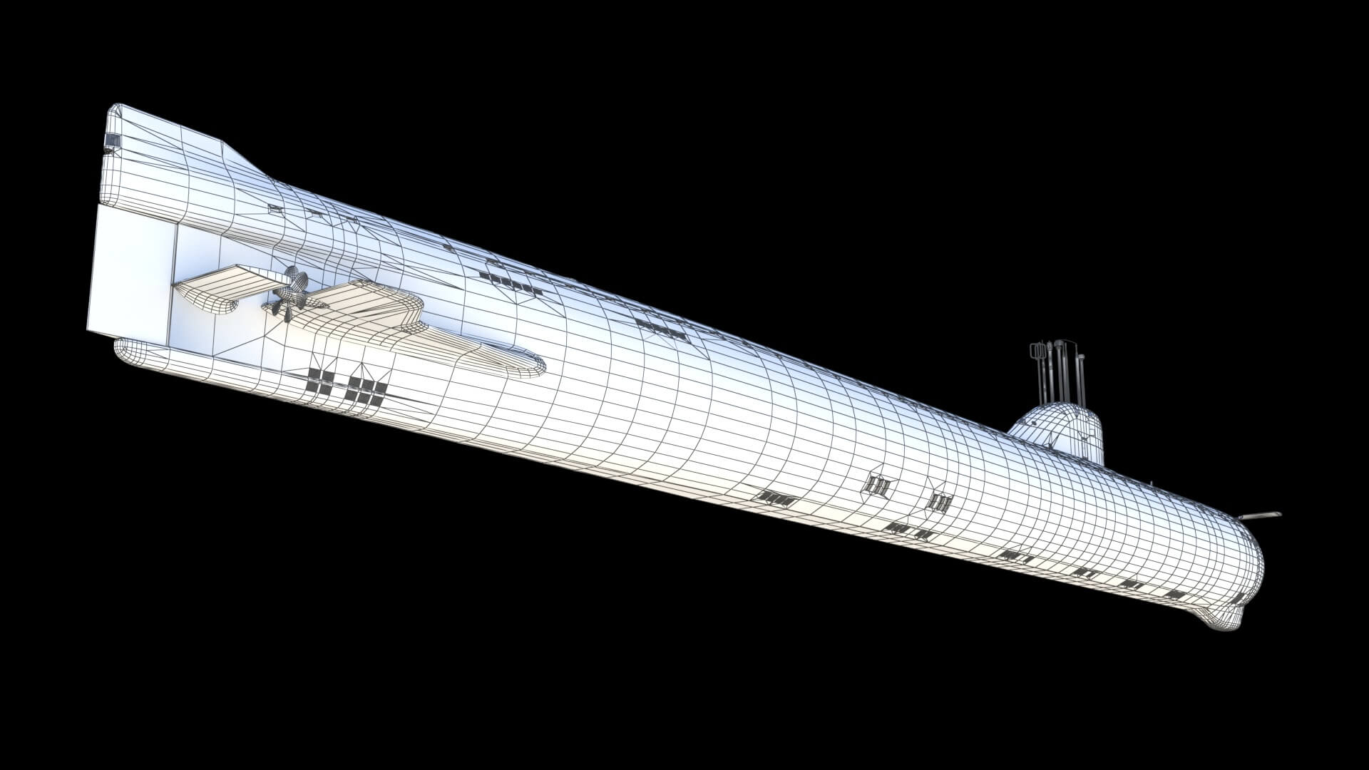 K-3 Submarine Project 627 3D Model