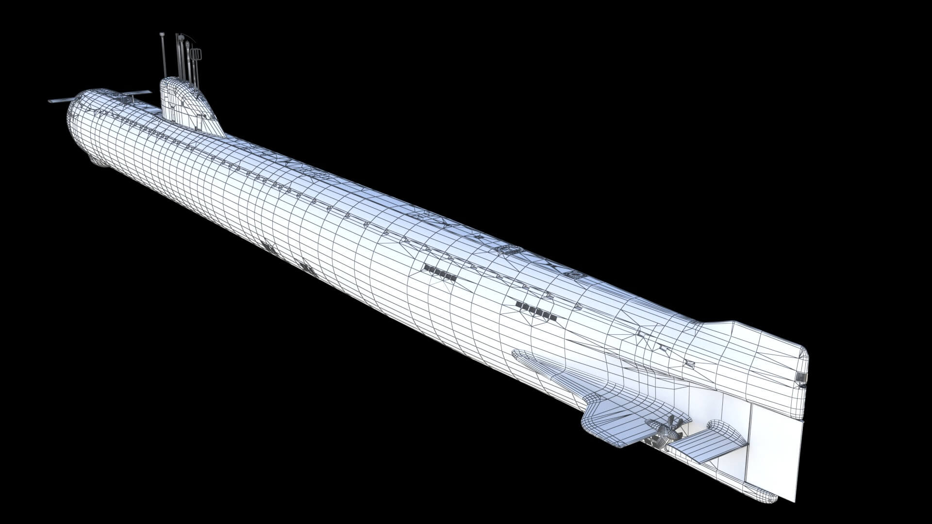 K-3 Submarine Project 627 3D Model