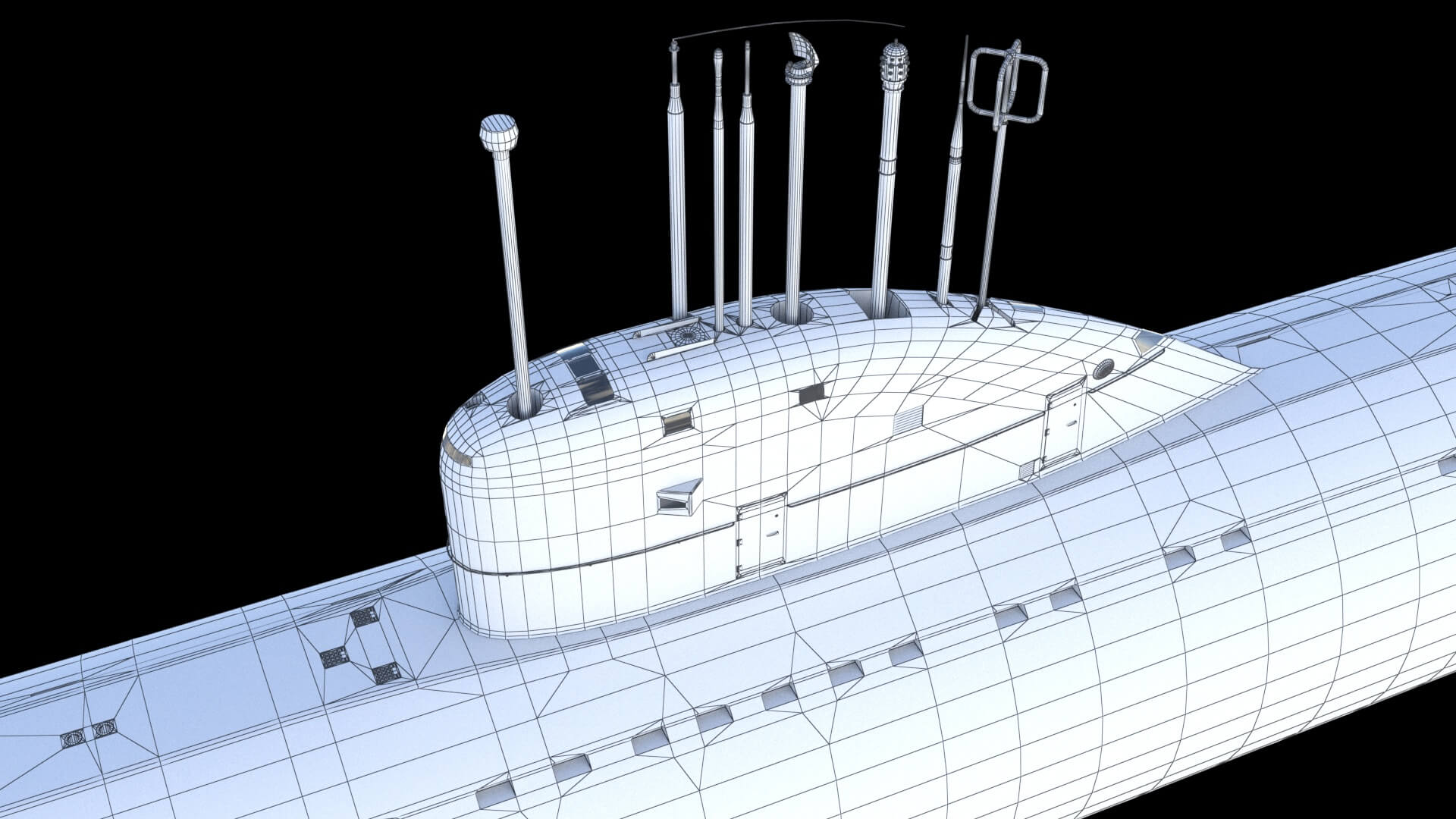 K-3 Submarine Project 627 3D Model