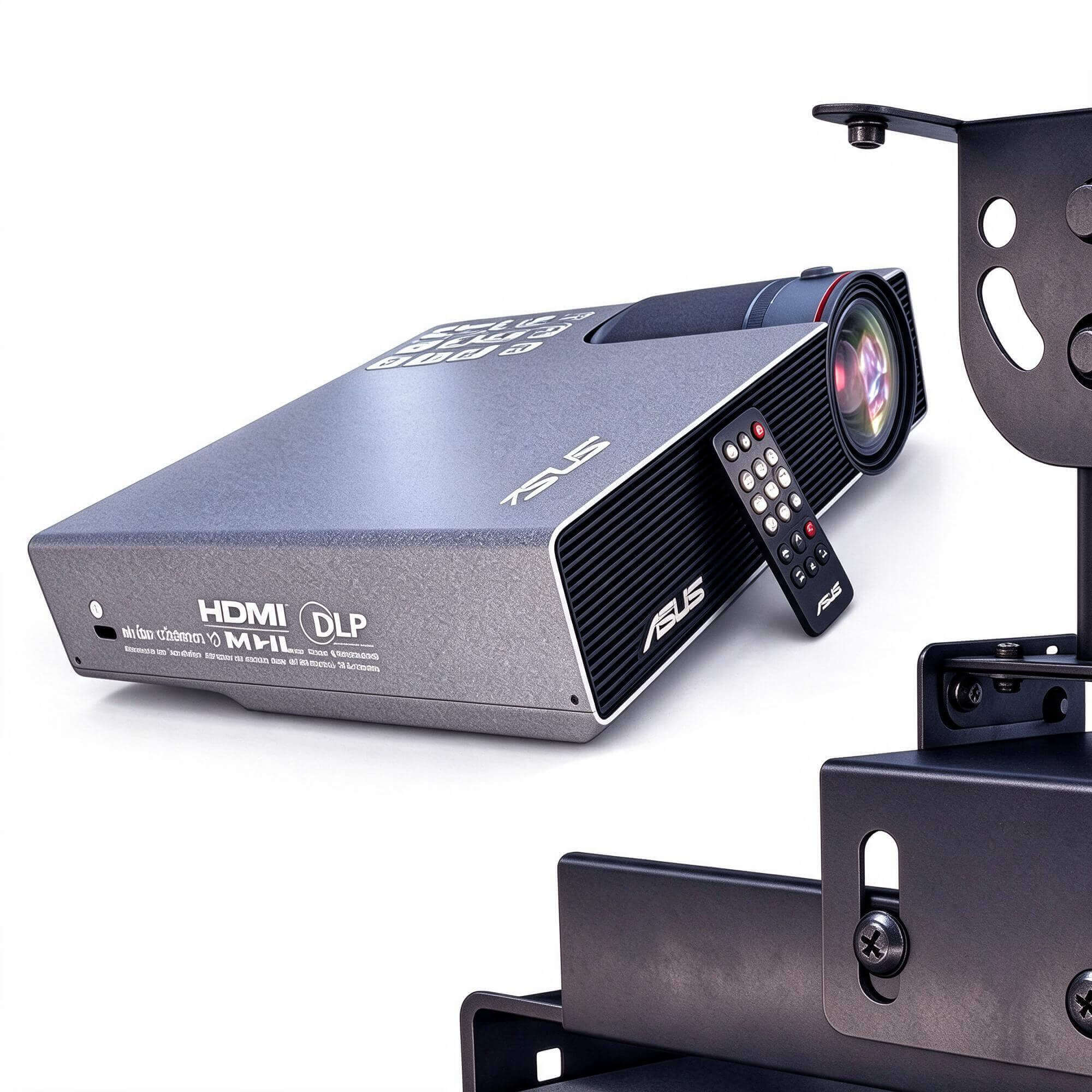 Asus DLP Projector with Hama Ceiling Mount and Remote 3D Mod 3D Model