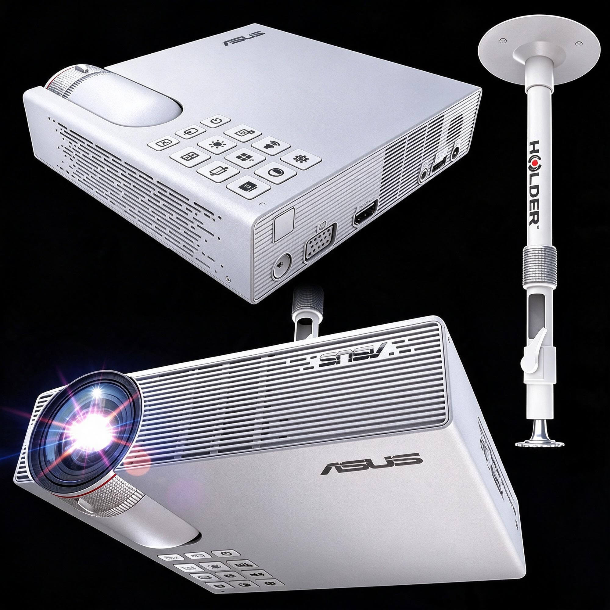ASUS Portable Projector with Ceiling Mount 3D Model 3D Model