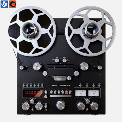 Ballfinger Reel to Reel Tape Recorder 3D Model