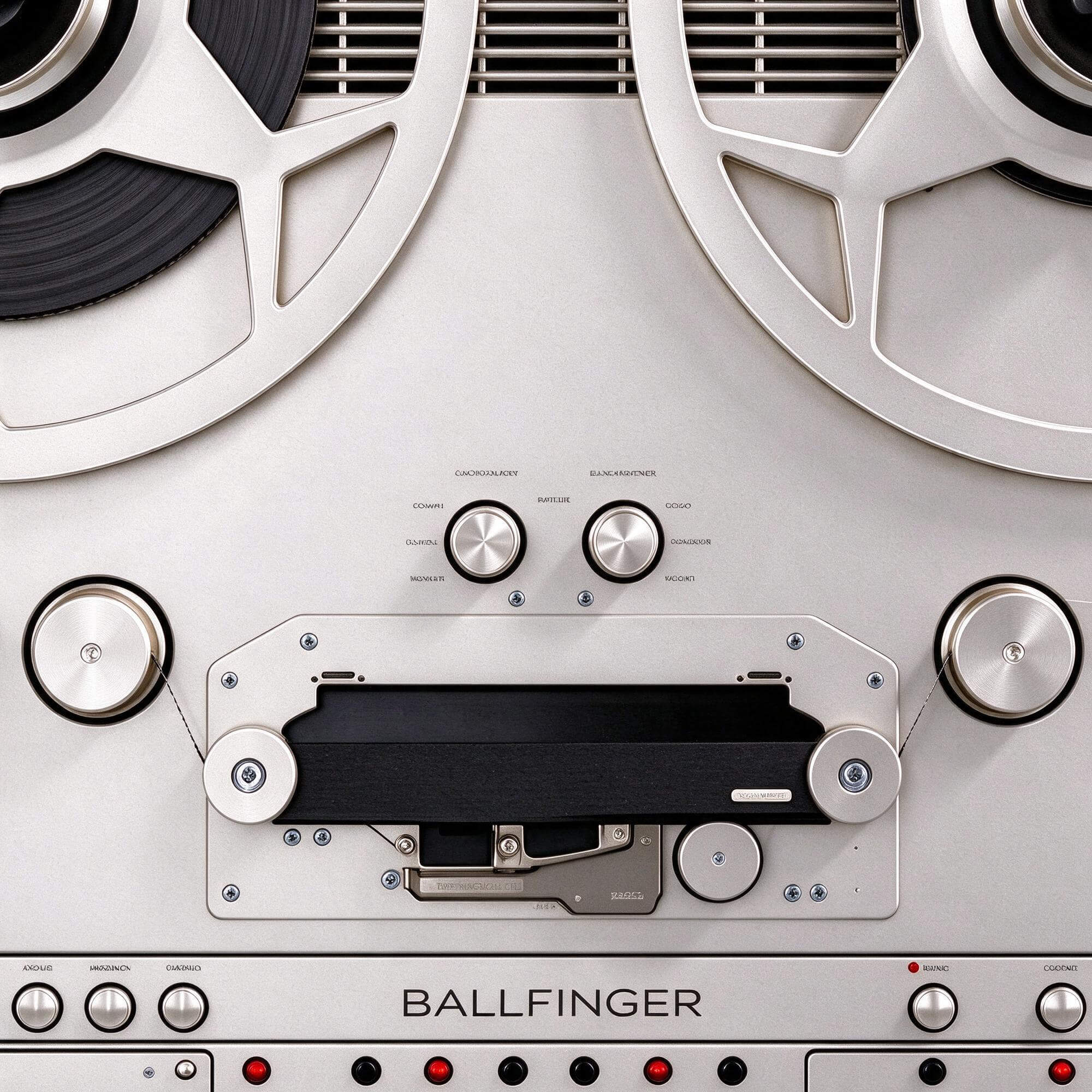 Ballfinger Silver Reel to Reel Tape Recorder 3D Model 3D Model