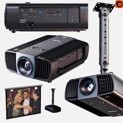BenQ Professional Laser Projector Set 3D Model