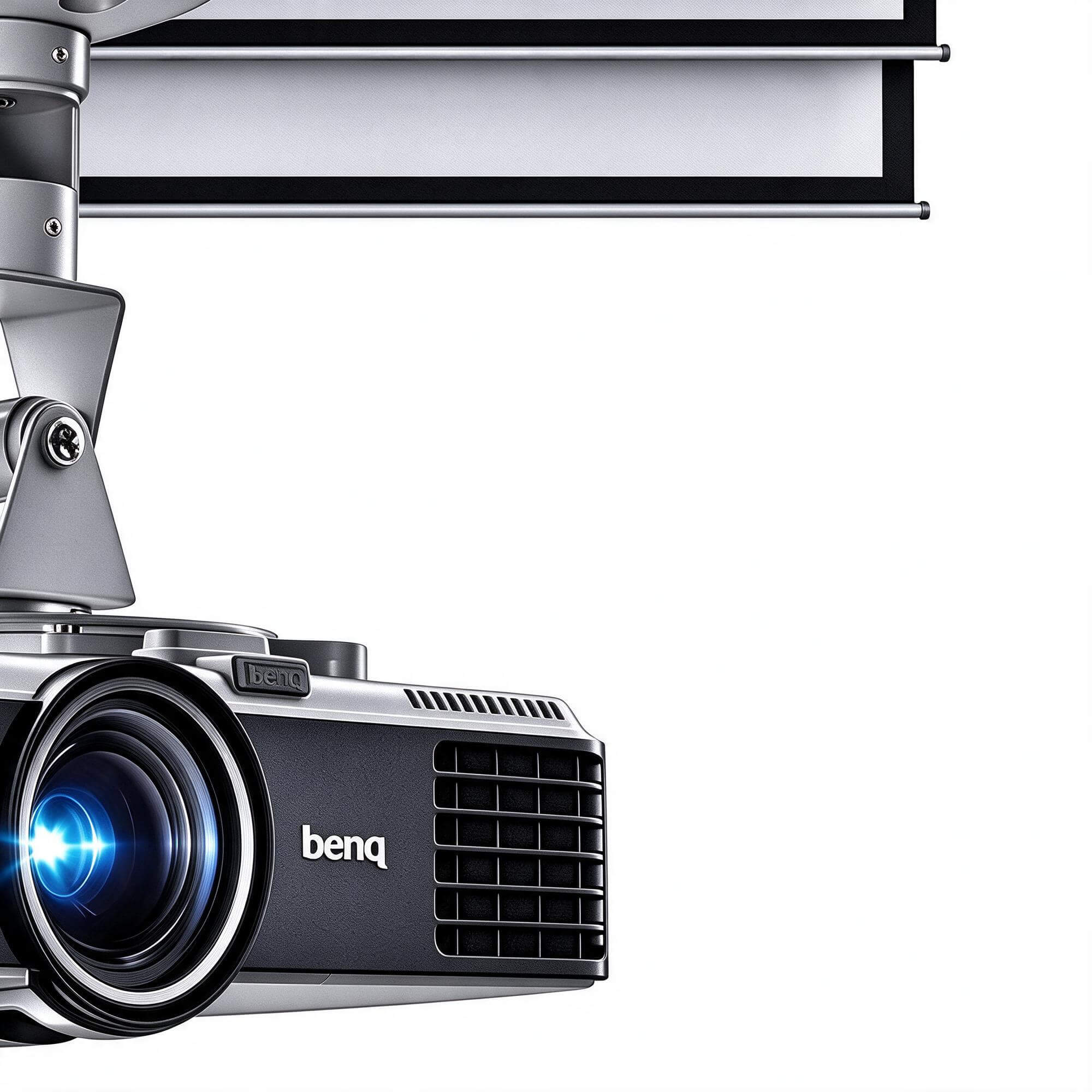 BenQ Projector and Multi Size Projection Screen Set 3D Model 3D Model