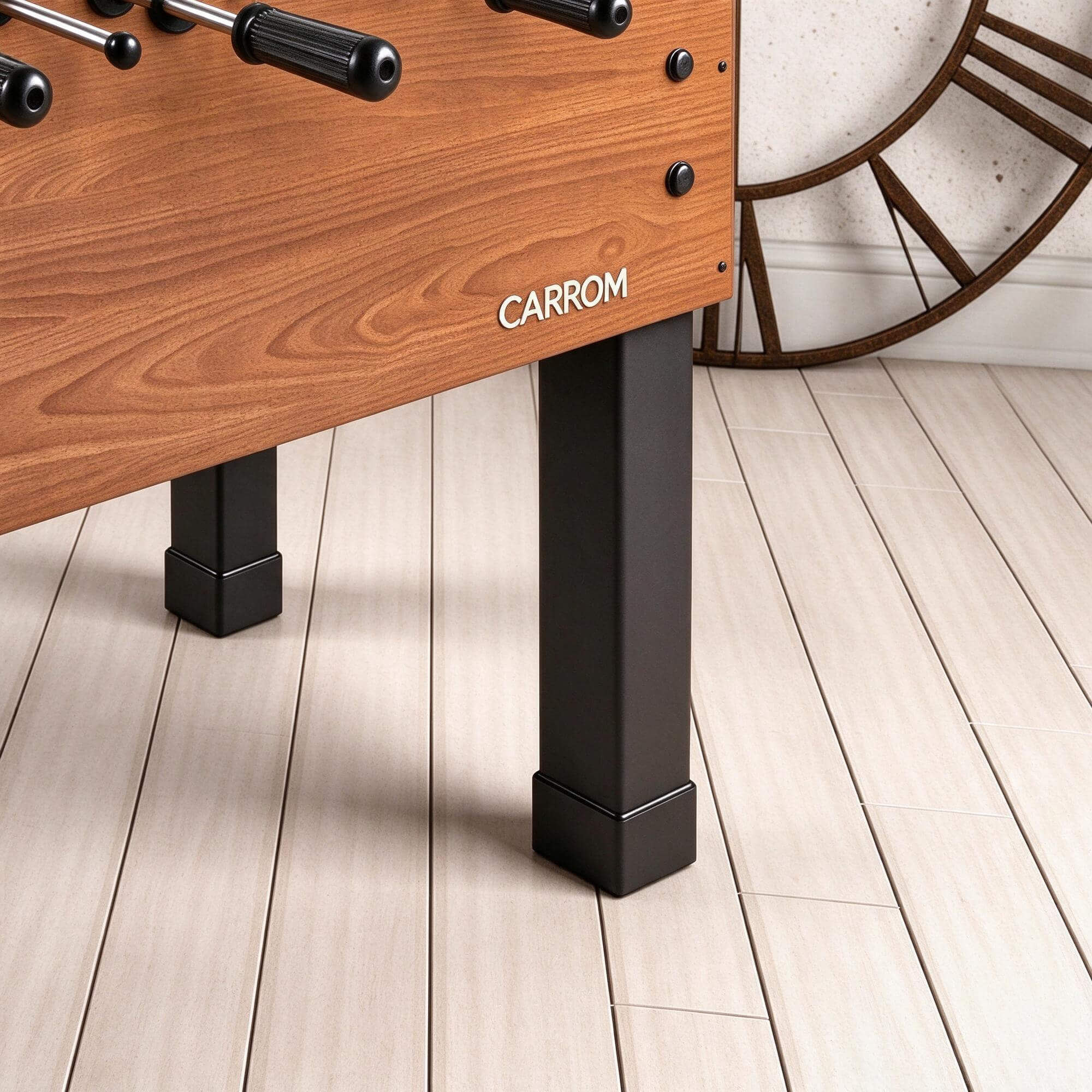 Carrom Wooden Foosball Table with Black Square Legs 3D Model 3D Model