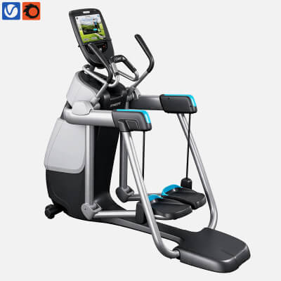 Commercial Elliptical Cross Trainer 3D Model Gym Cardio Fitn 3D Model