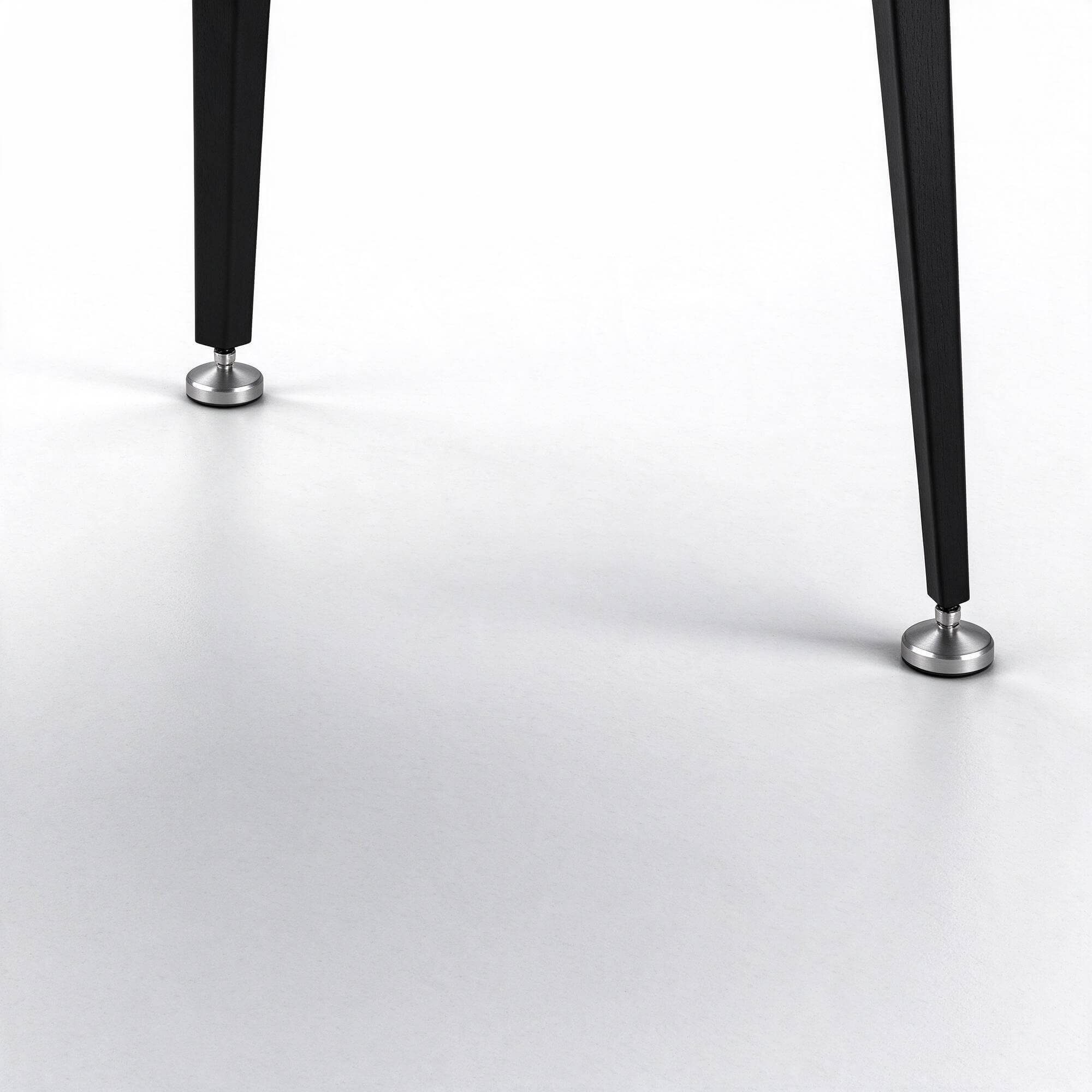 Dark Wood Foosball Table with Black Tapered Metal Legs 3D Mo 3D Model