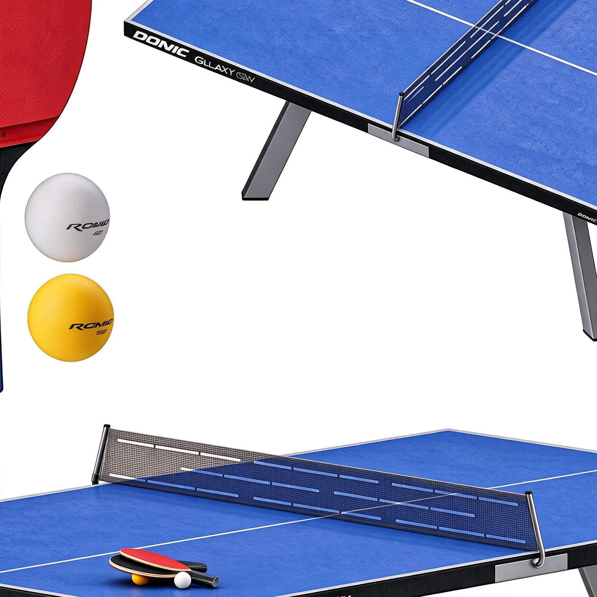DONIC Table Tennis Set 3D Model Ping Pong Table Paddles and 3D Model