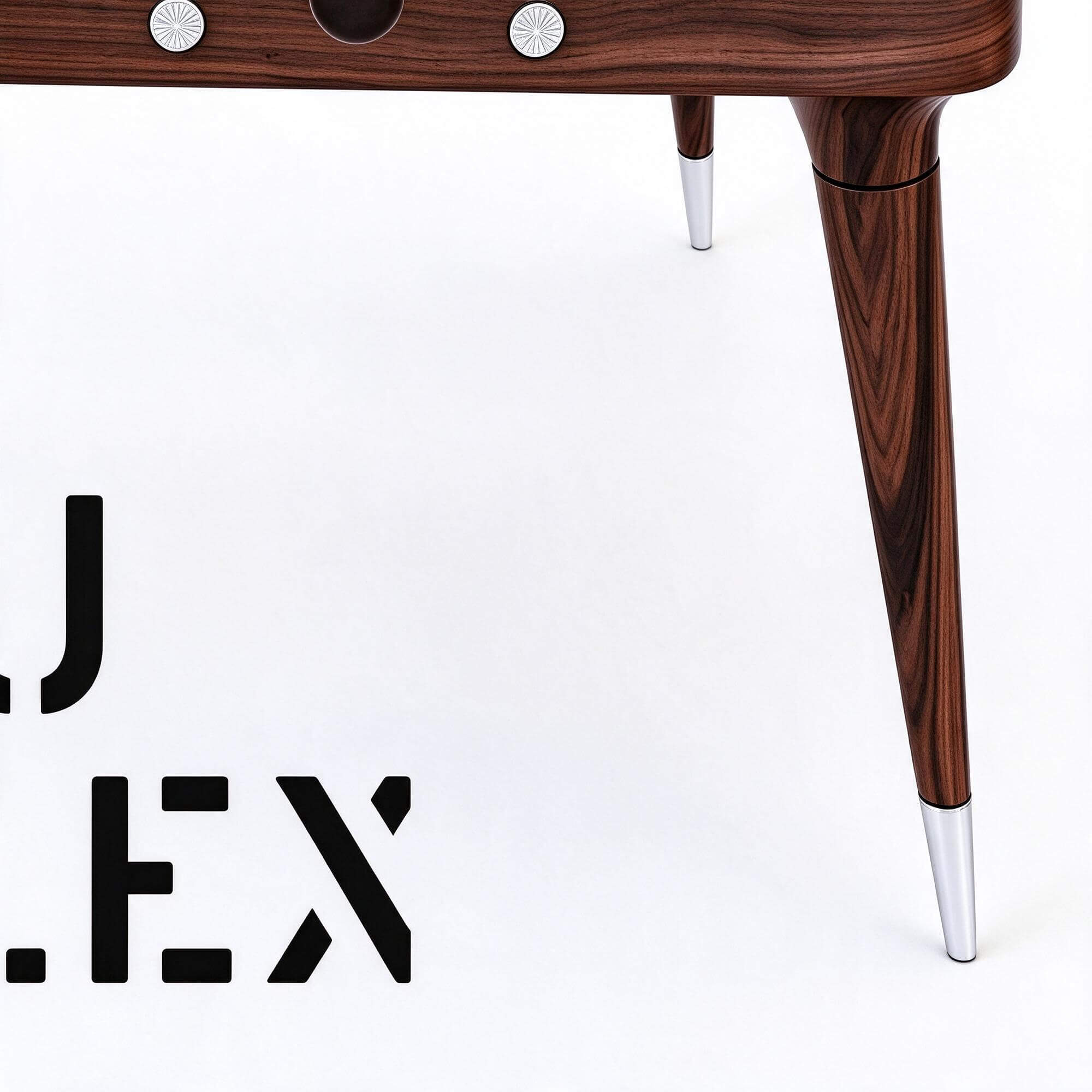 Duplex Luxury Transparent Top Foosball Table Walnut Wood Fra 3D Model