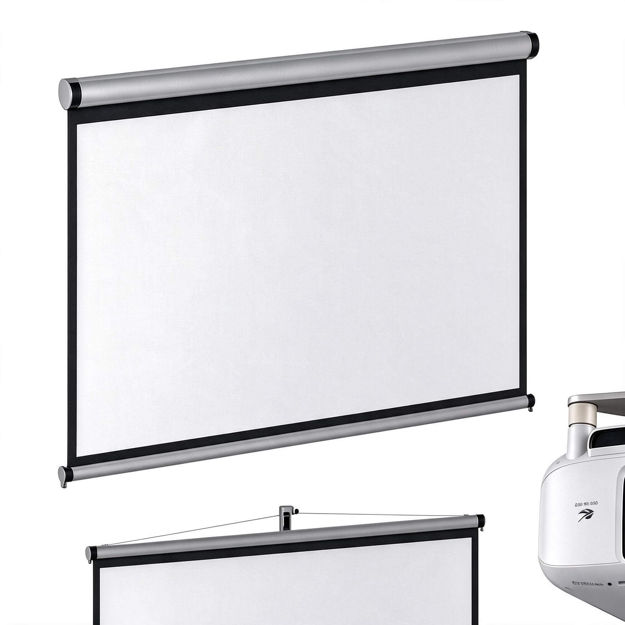 Epson Projector and Projection Screen Set 3D Model 3D Model
