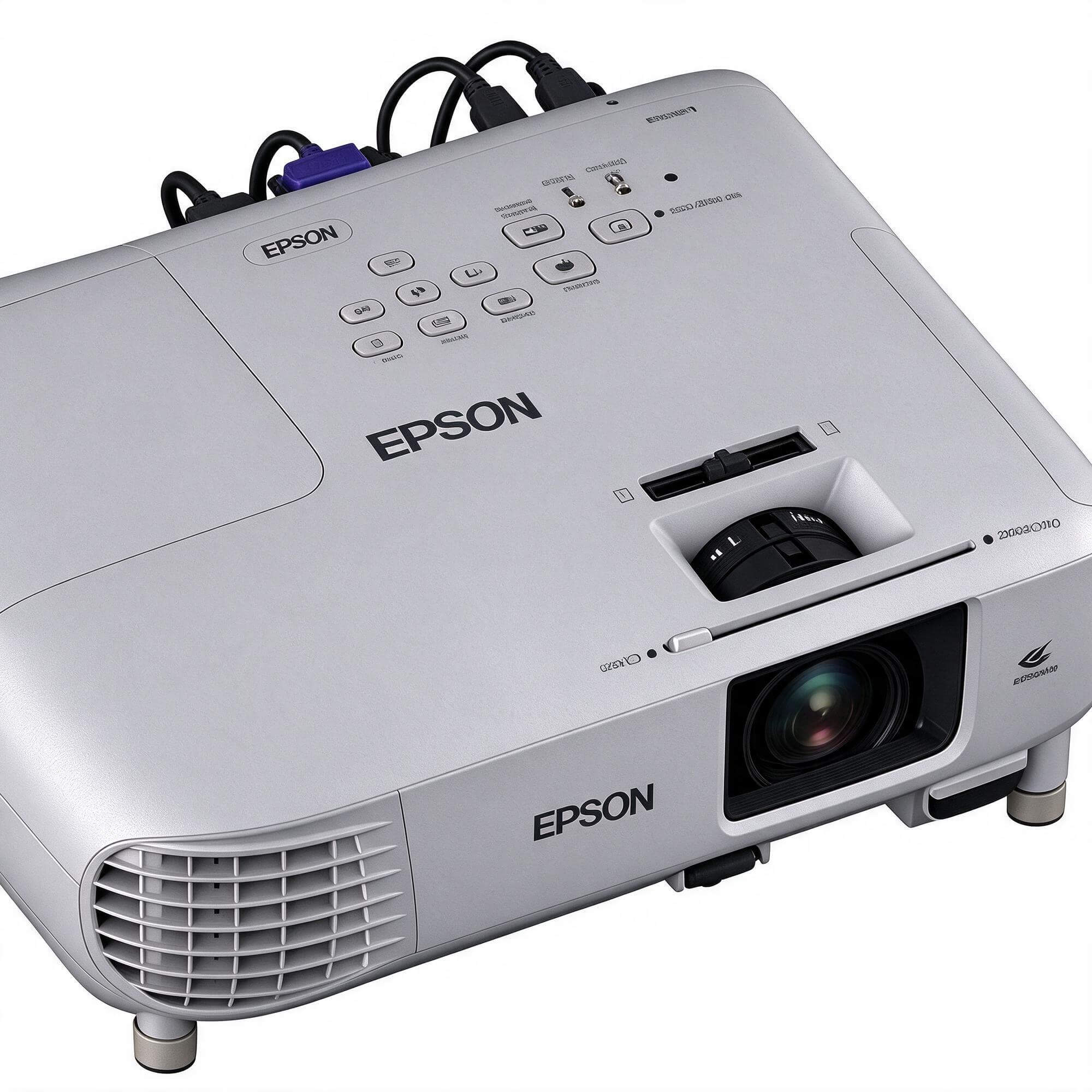 Epson Projector and Projection Screen Set 3D Model 3D Model