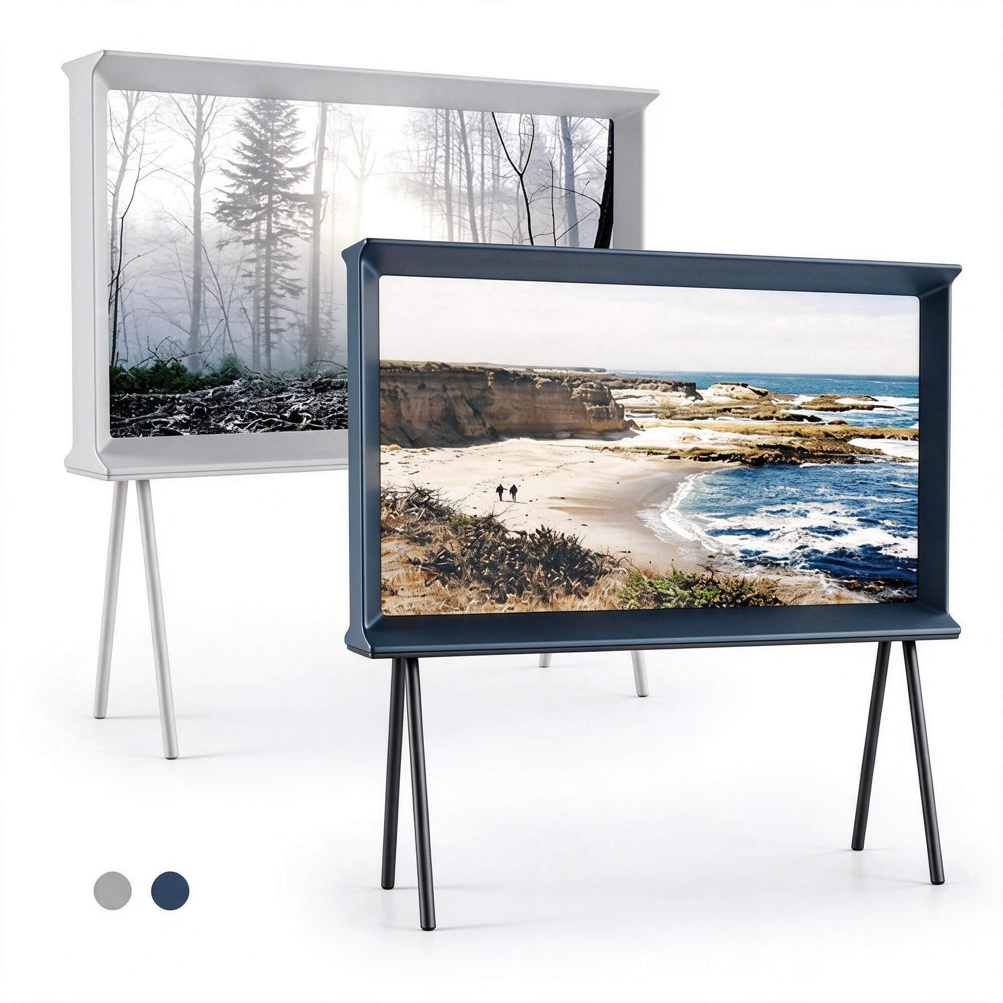 Freestanding Art Frame TV Two Color Version 3D Model 3D Model