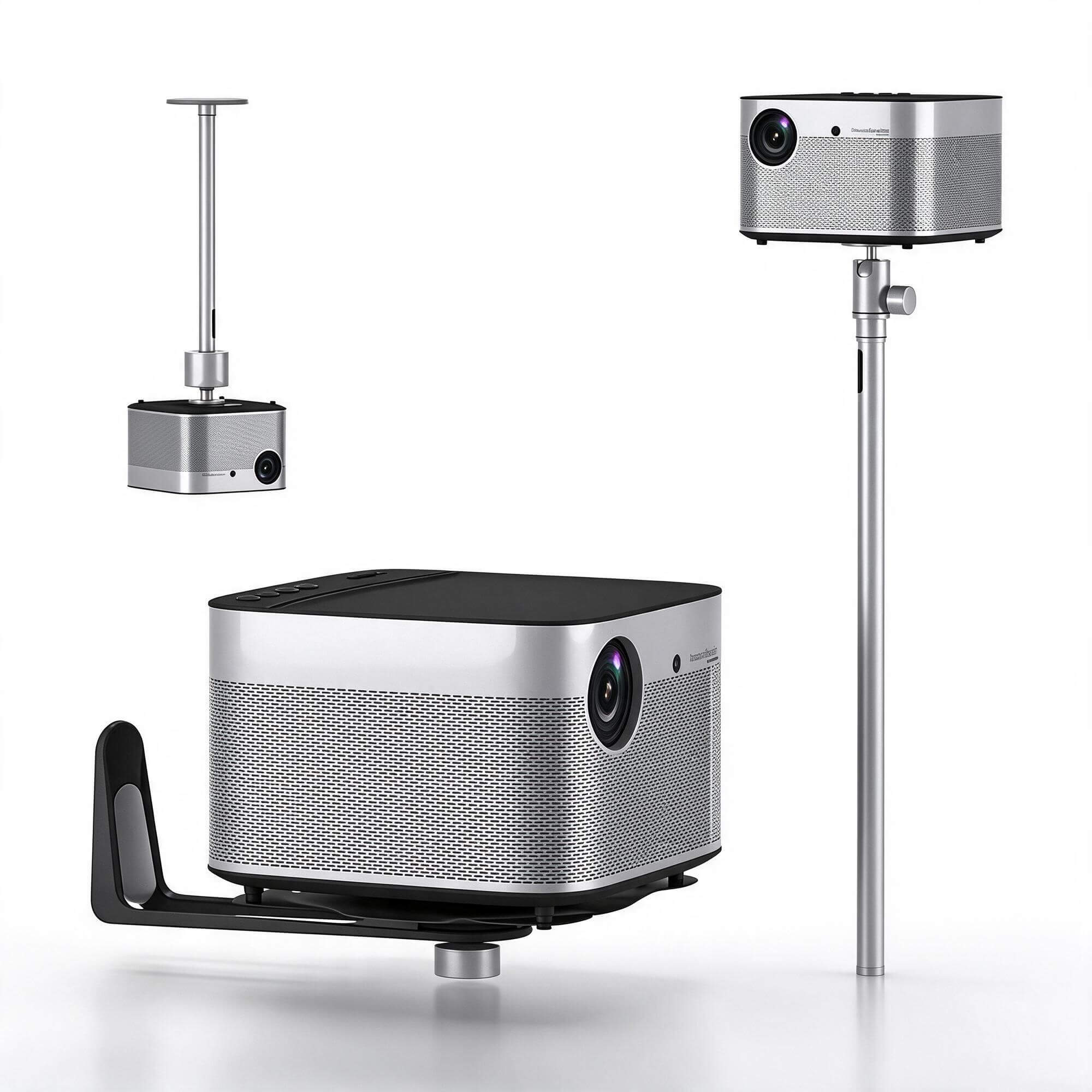 Home Smart Projector with Multiple Brackets Set 3D Model 3D Model