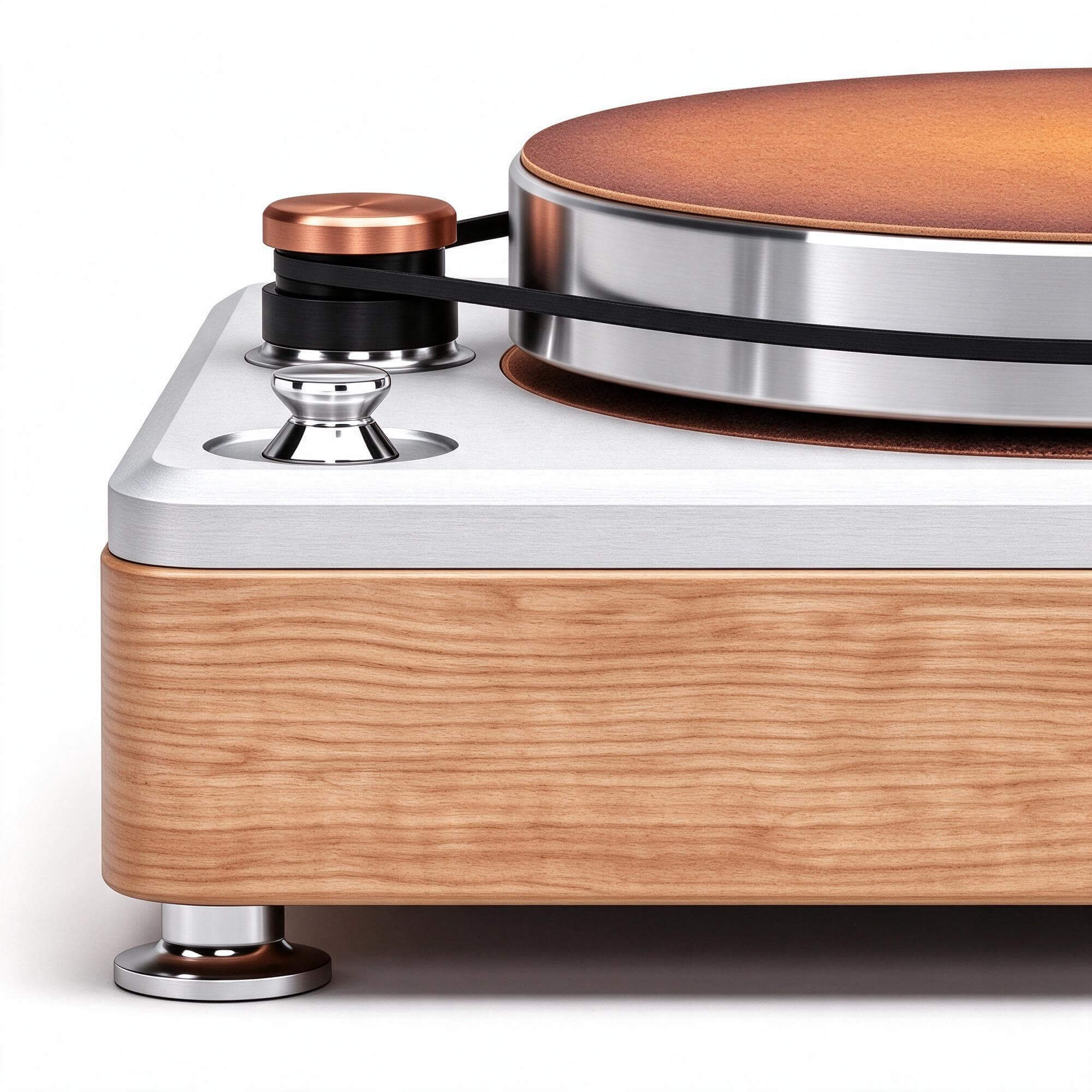 Luxury Wooden Base Vinyl Turntable Two Color 3D Model 3D Model