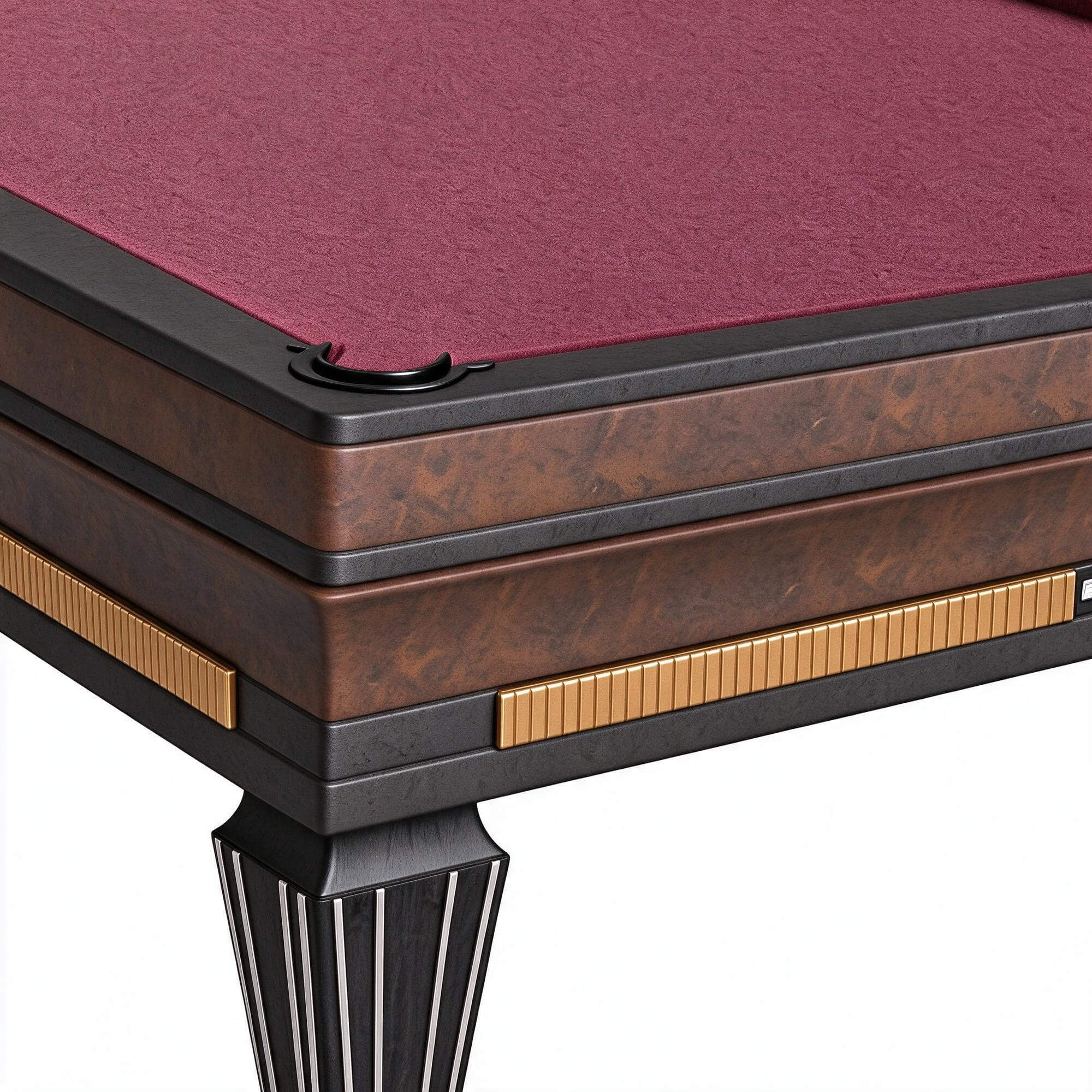 Luxury Wooden Billiard Table Red Felt Surface 3D Model 3D Model