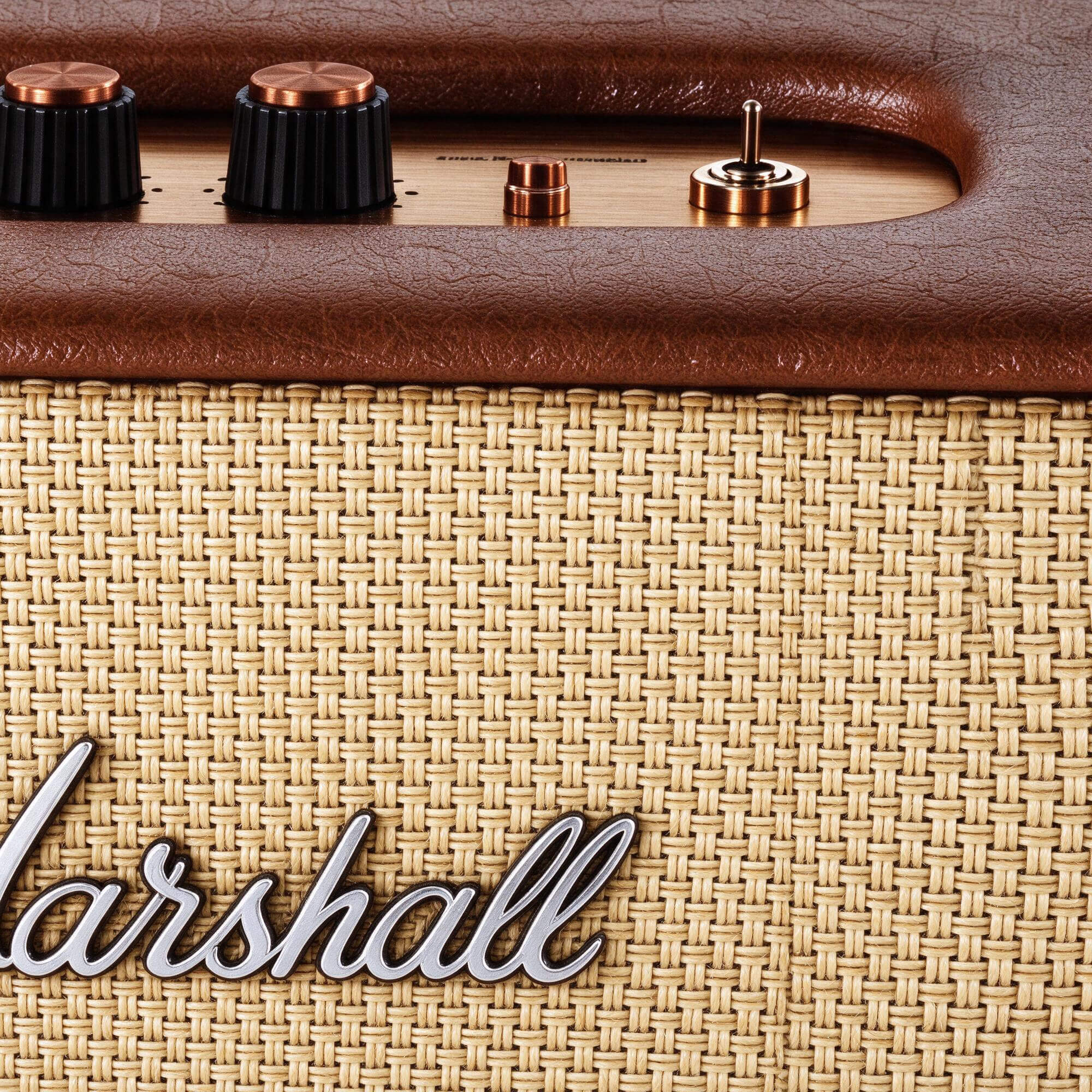 Marshall Desktop Bluetooth Speaker Brown Leather 3D Model 3D Model