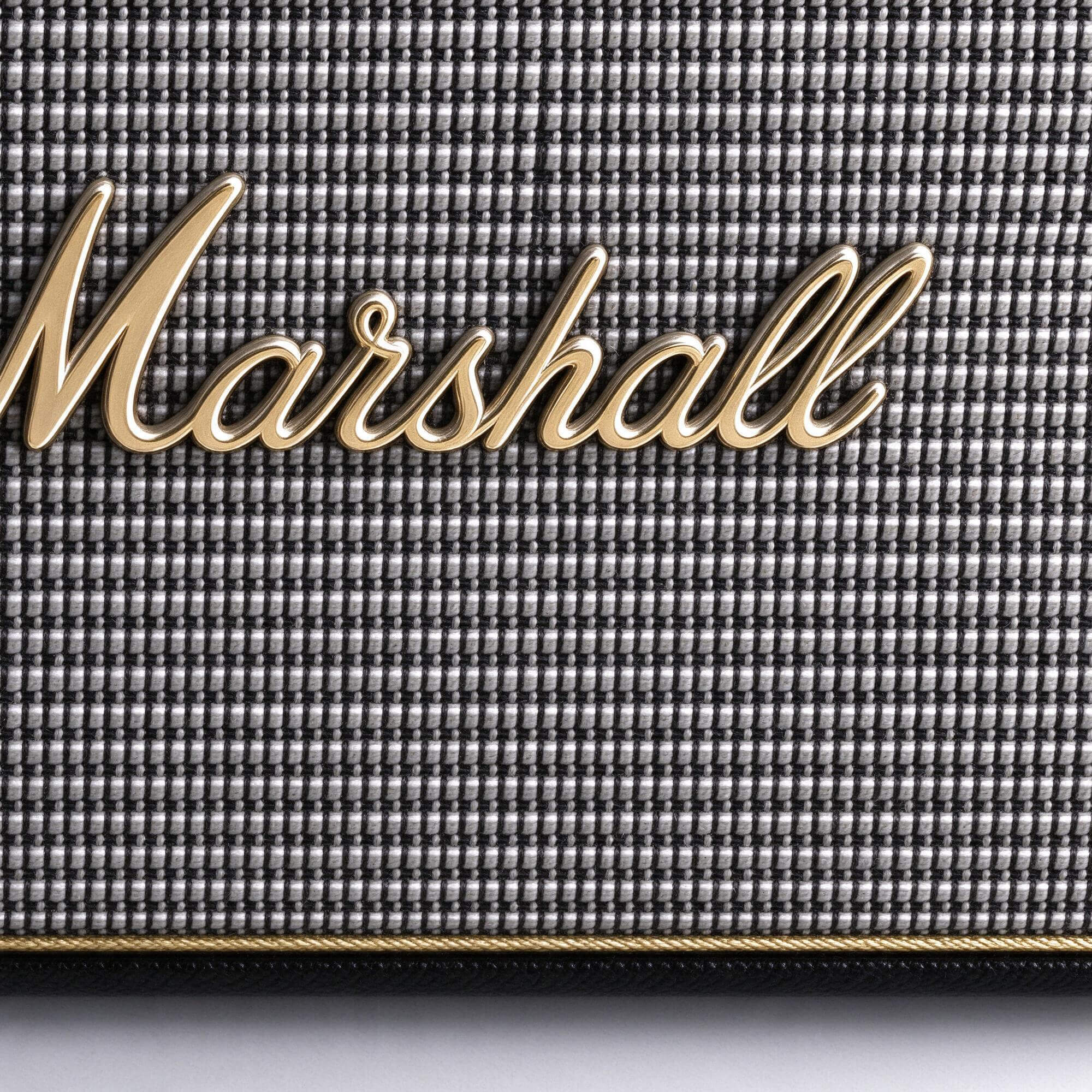 Marshall Desktop Speaker with Smartphone and Coiled Audio Ca 3D Model