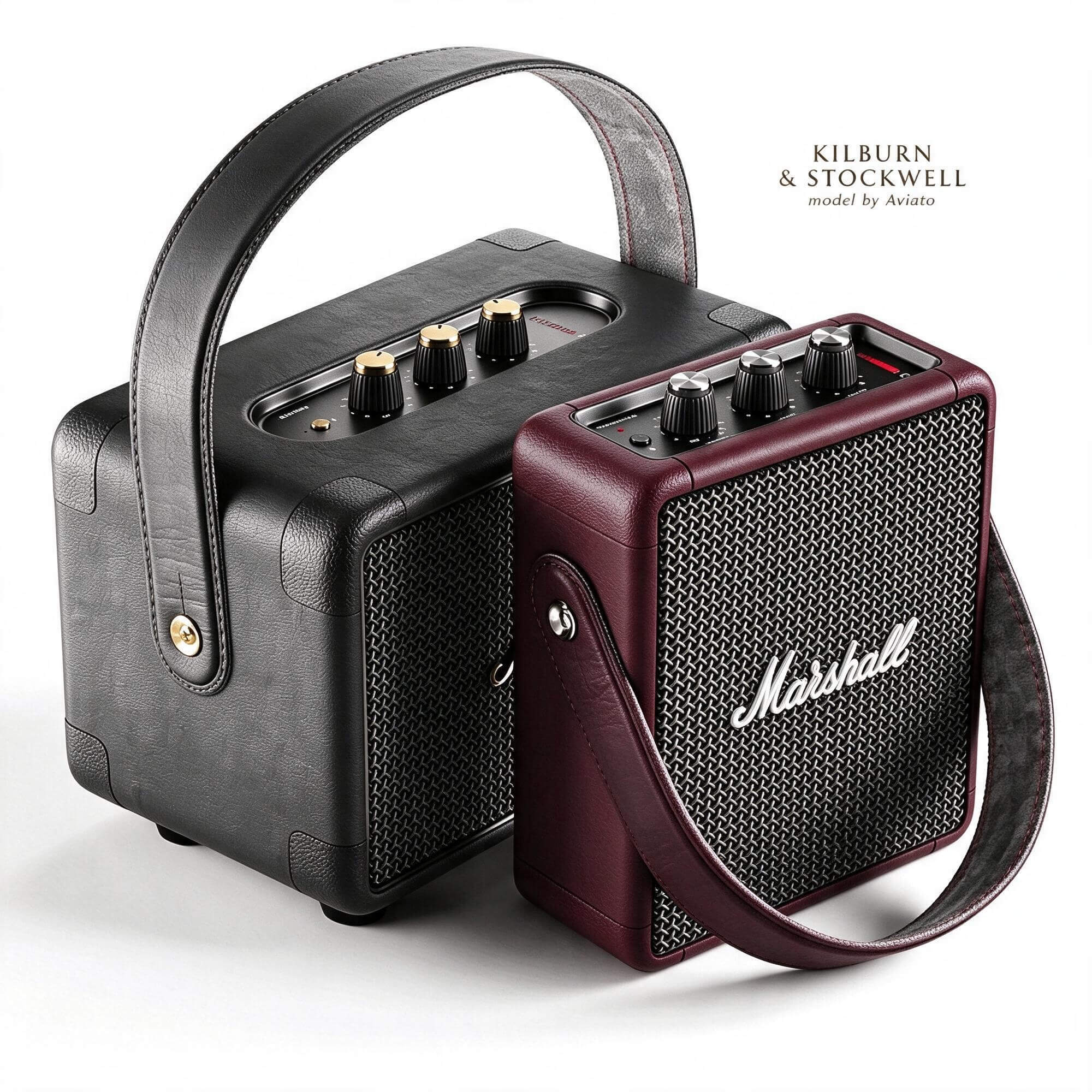Marshall Kilburn and Stockwell Portable Speaker Set 3D Model