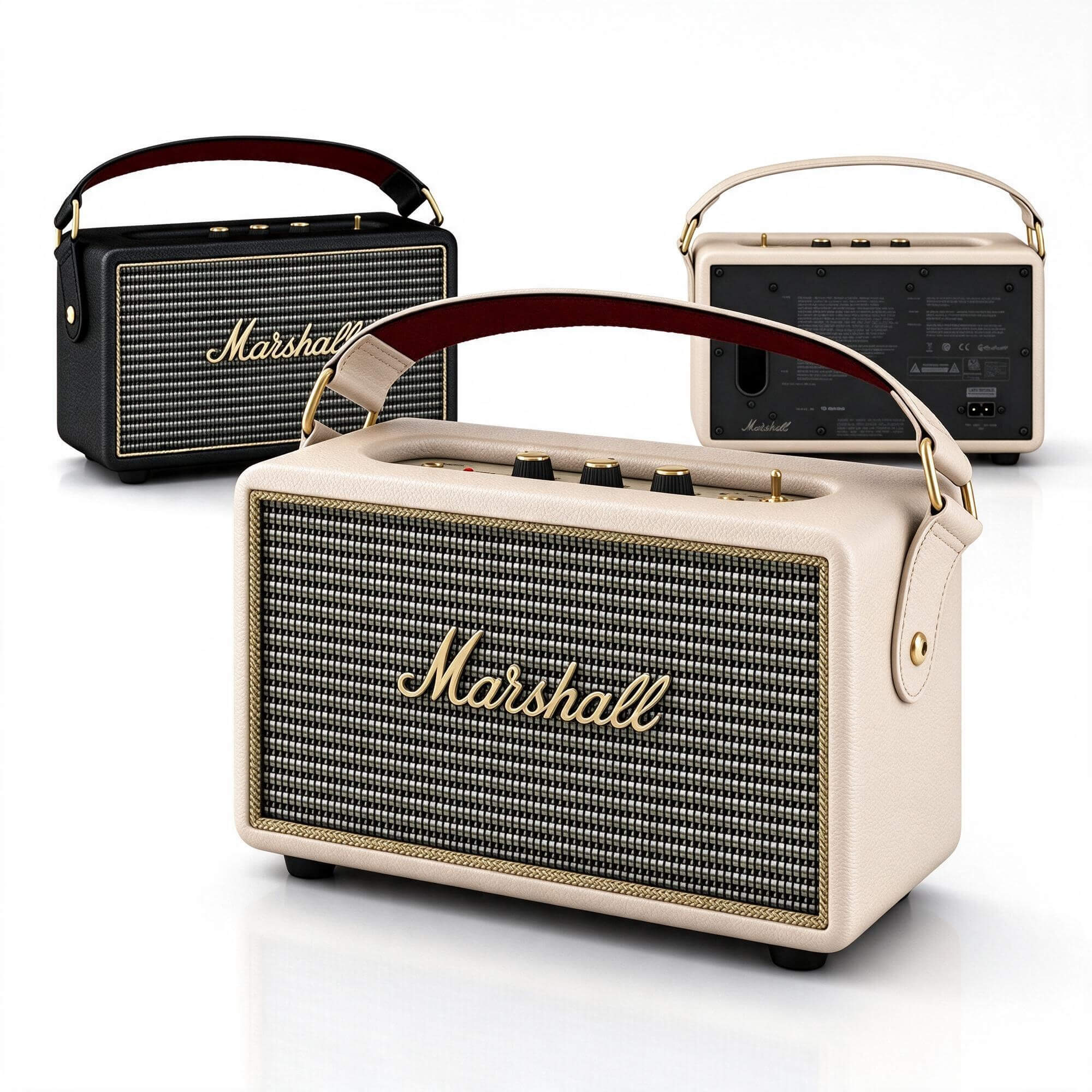 Marshall Portable Bluetooth Speaker Cream and Black 3D Model 3D Model