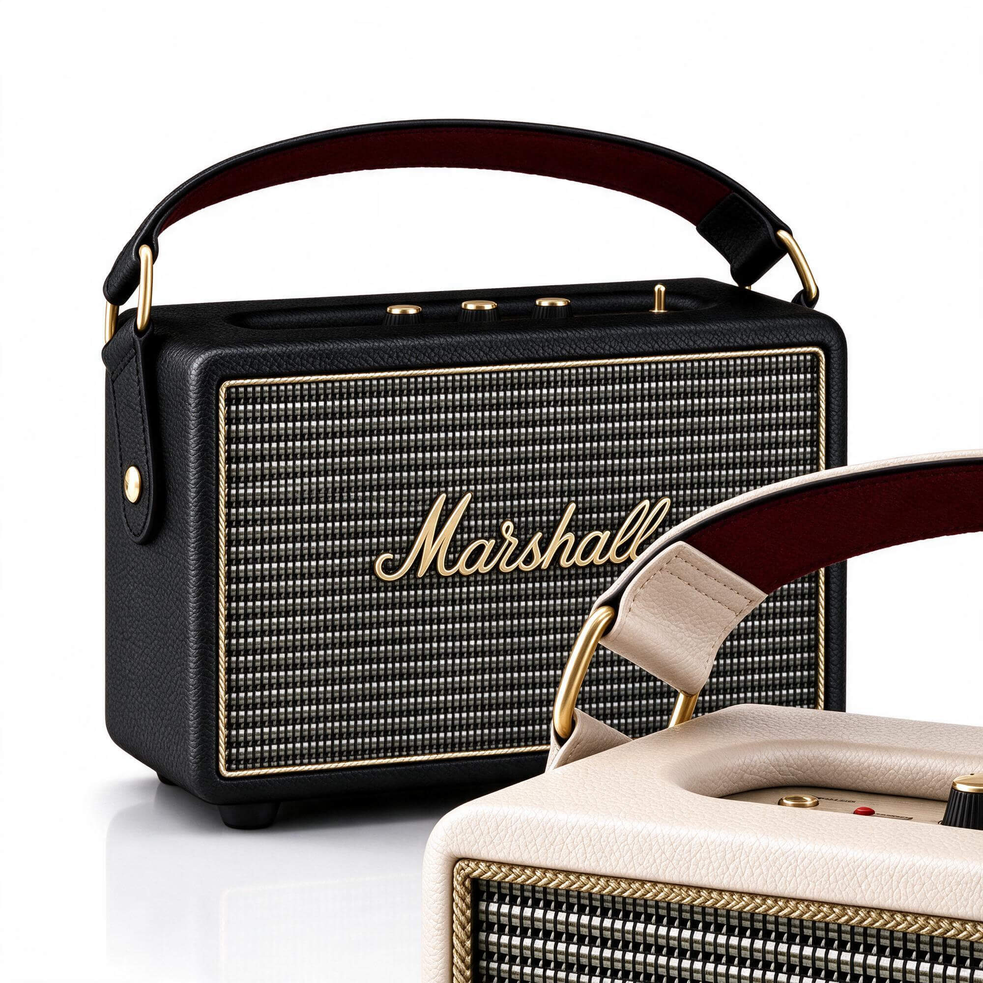 Marshall Portable Bluetooth Speaker Cream and Black 3D Model 3D Model