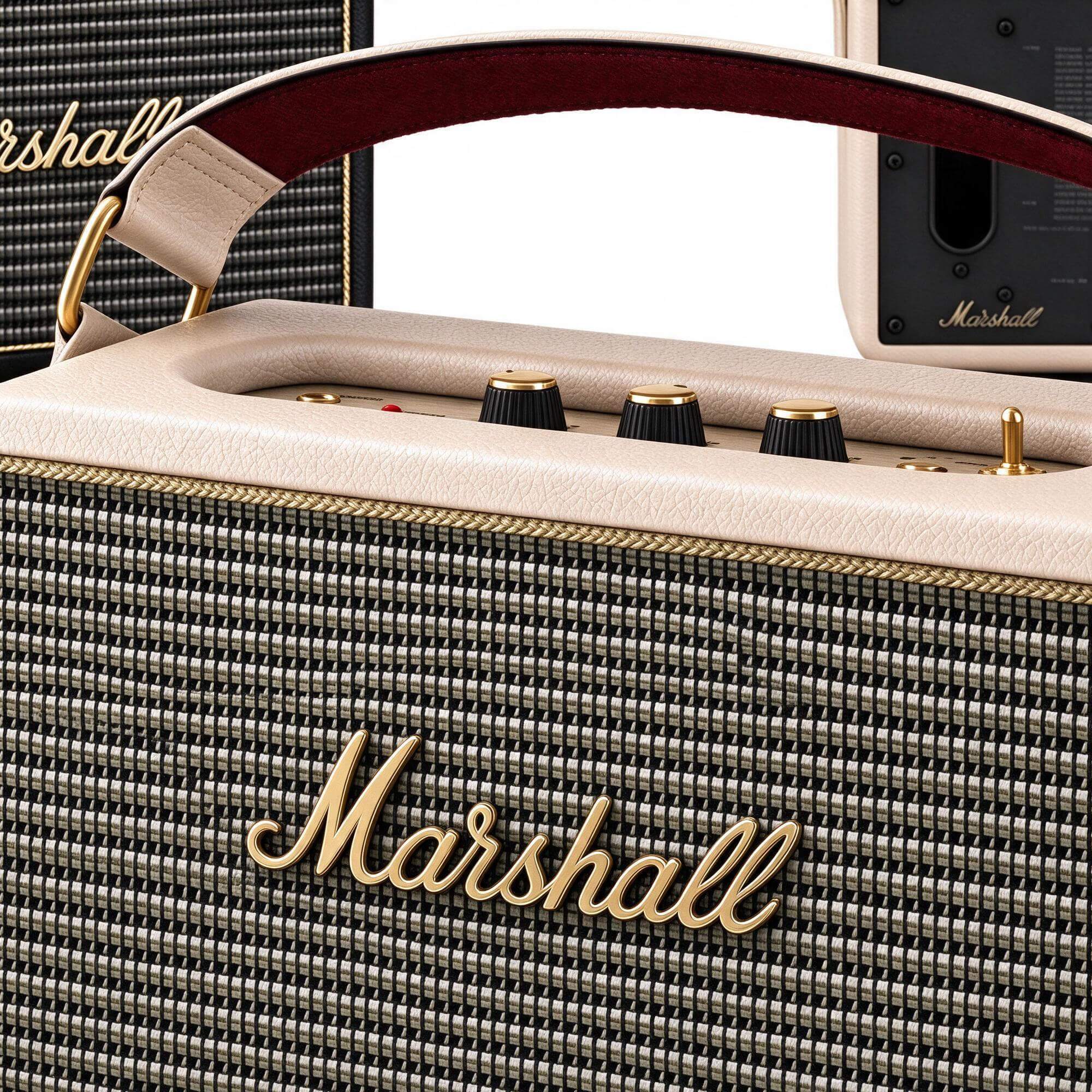 Marshall Portable Bluetooth Speaker Cream and Black 3D Model 3D Model