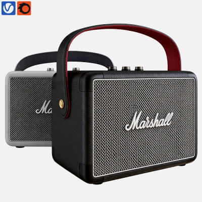 Marshall Portable Bluetooth Speaker Two Color 3D Model