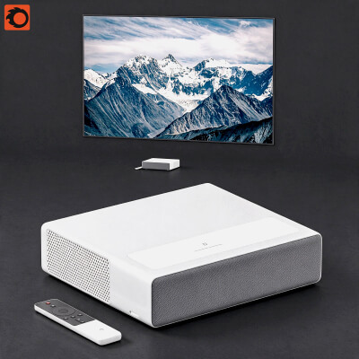 Mi Ultra Short Throw Laser Projector Set 3D Model