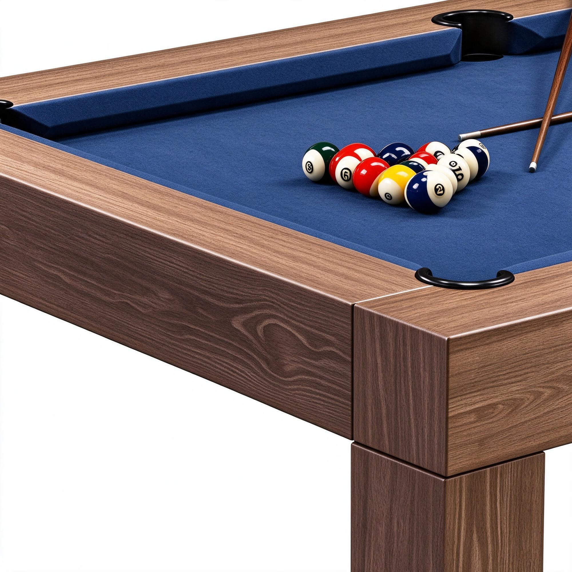 Minimalist Solid Wood Pool Table Two Color Felt Versions 3D 3D Model