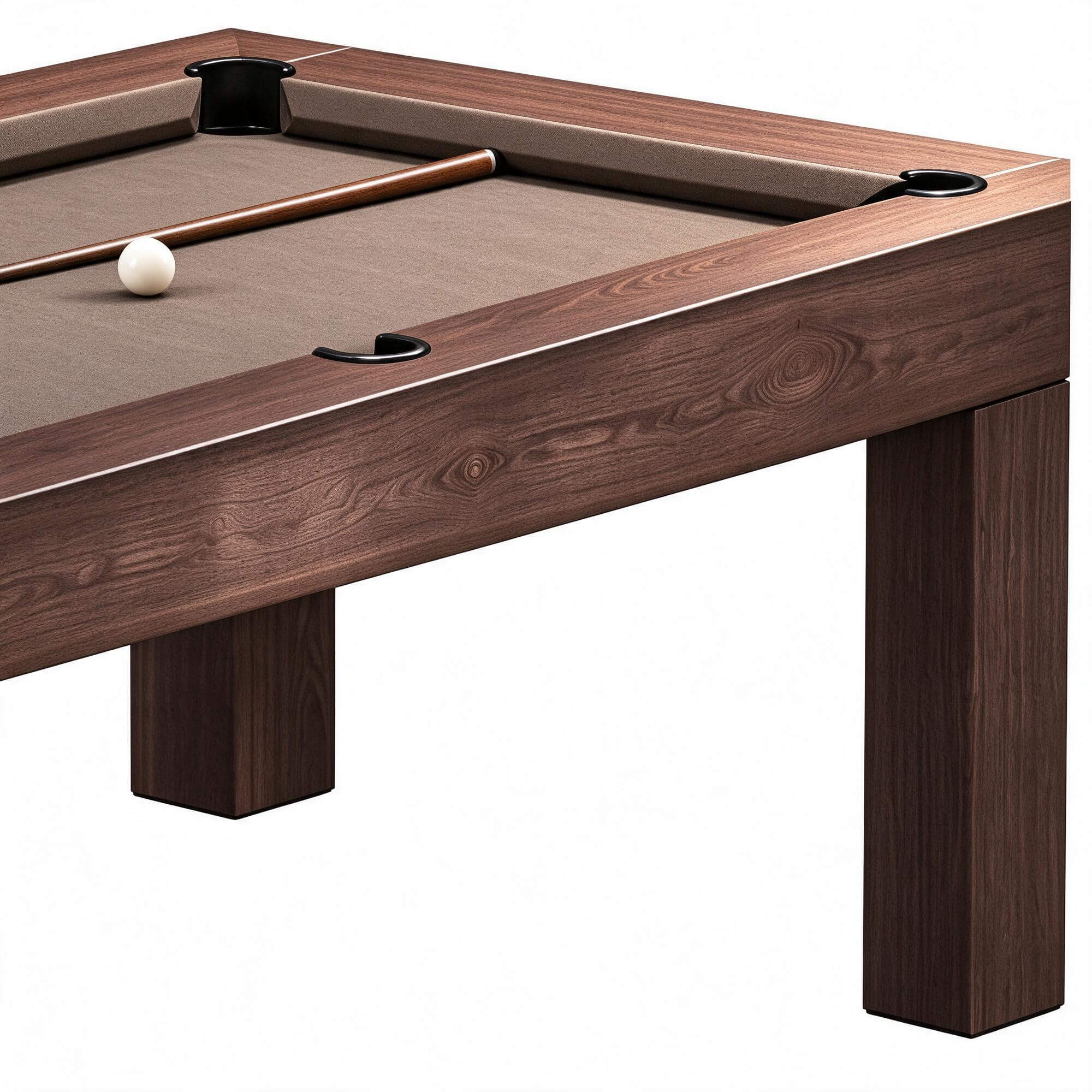 Minimalist Solid Wood Pool Table Two Color Felt Versions 3D 3D Model