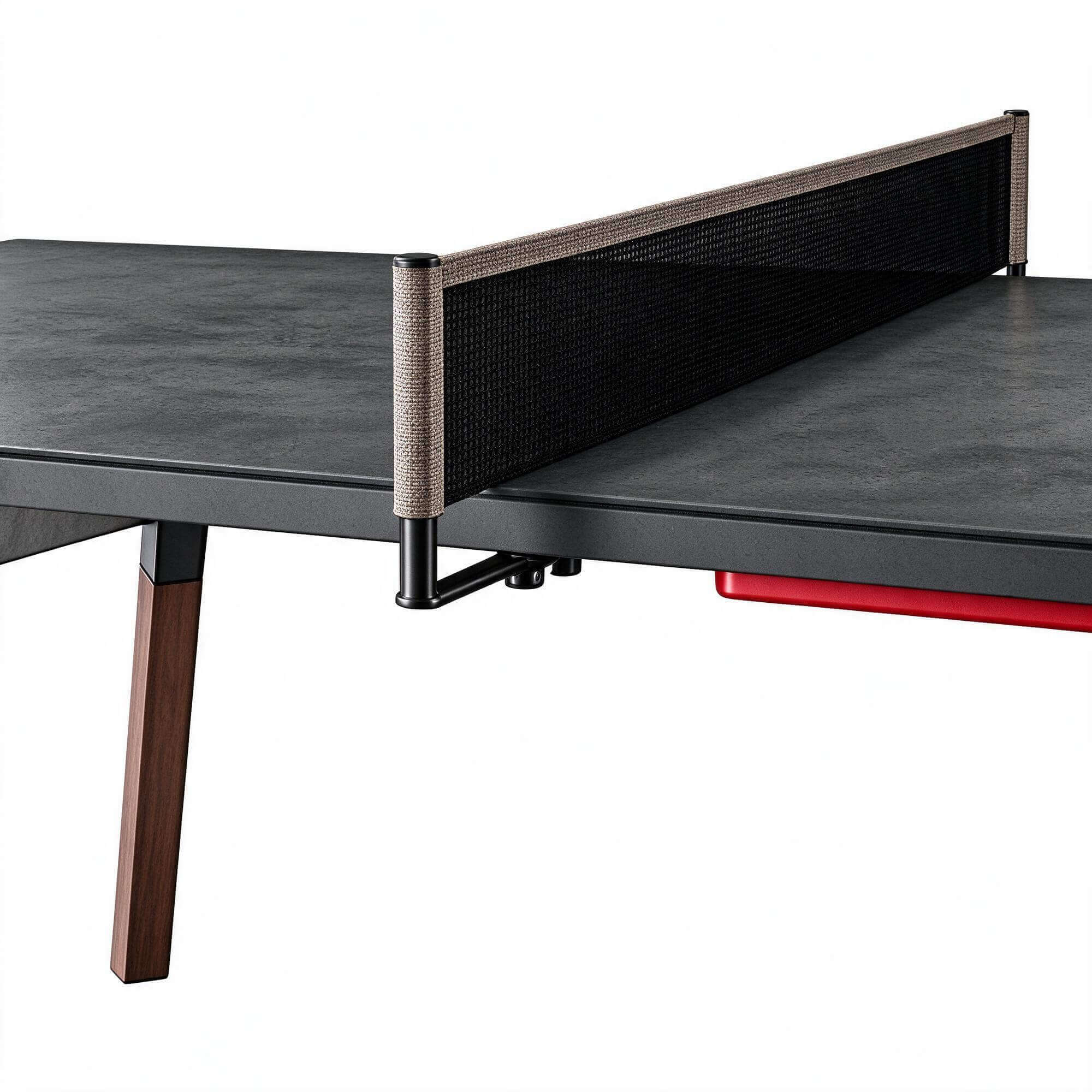 Modern Ping Pong Table 3D Model Dark Surface Wooden Leg Tabl 3D Model