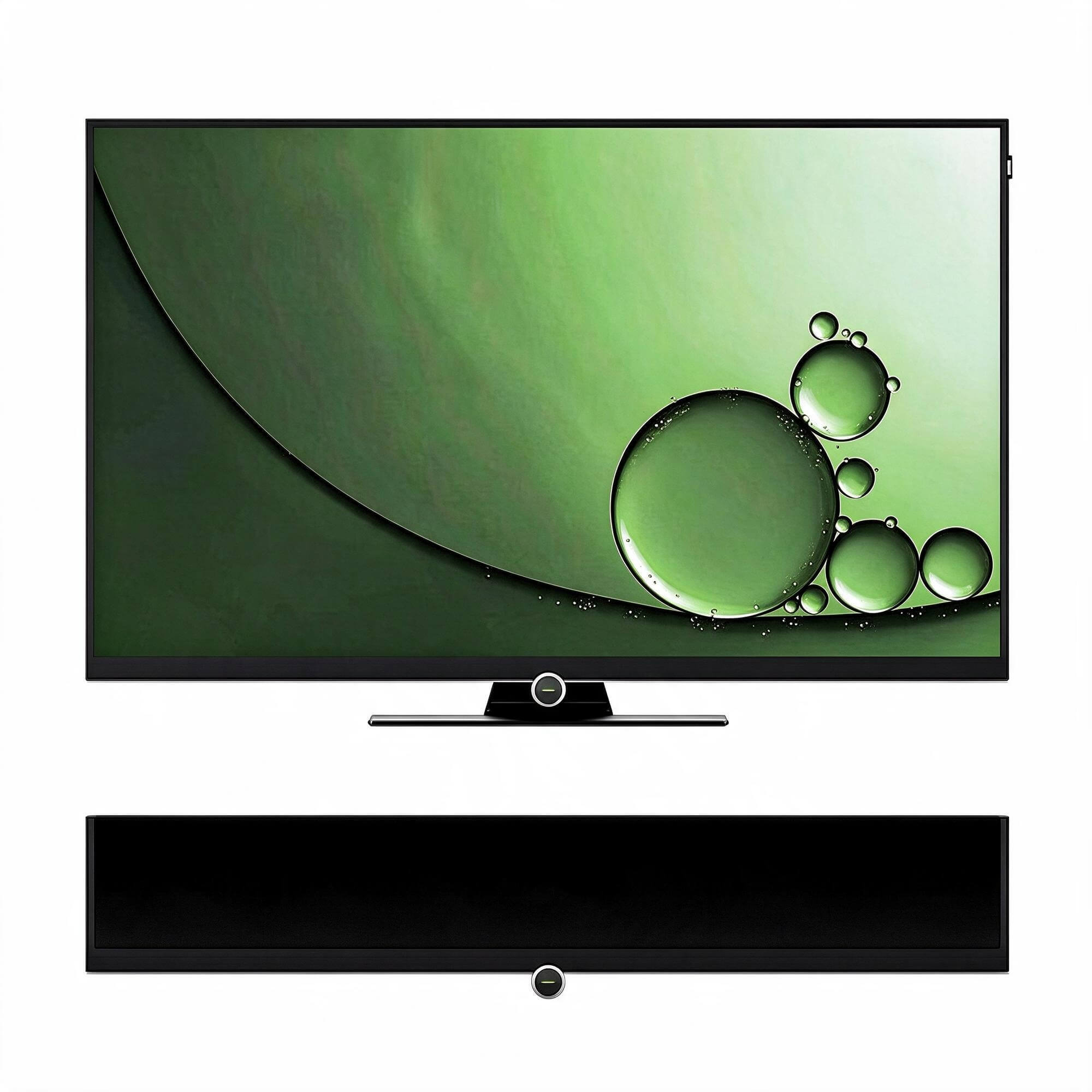 Modern Slim TV with Central Circular Button 3D Model 3D Model