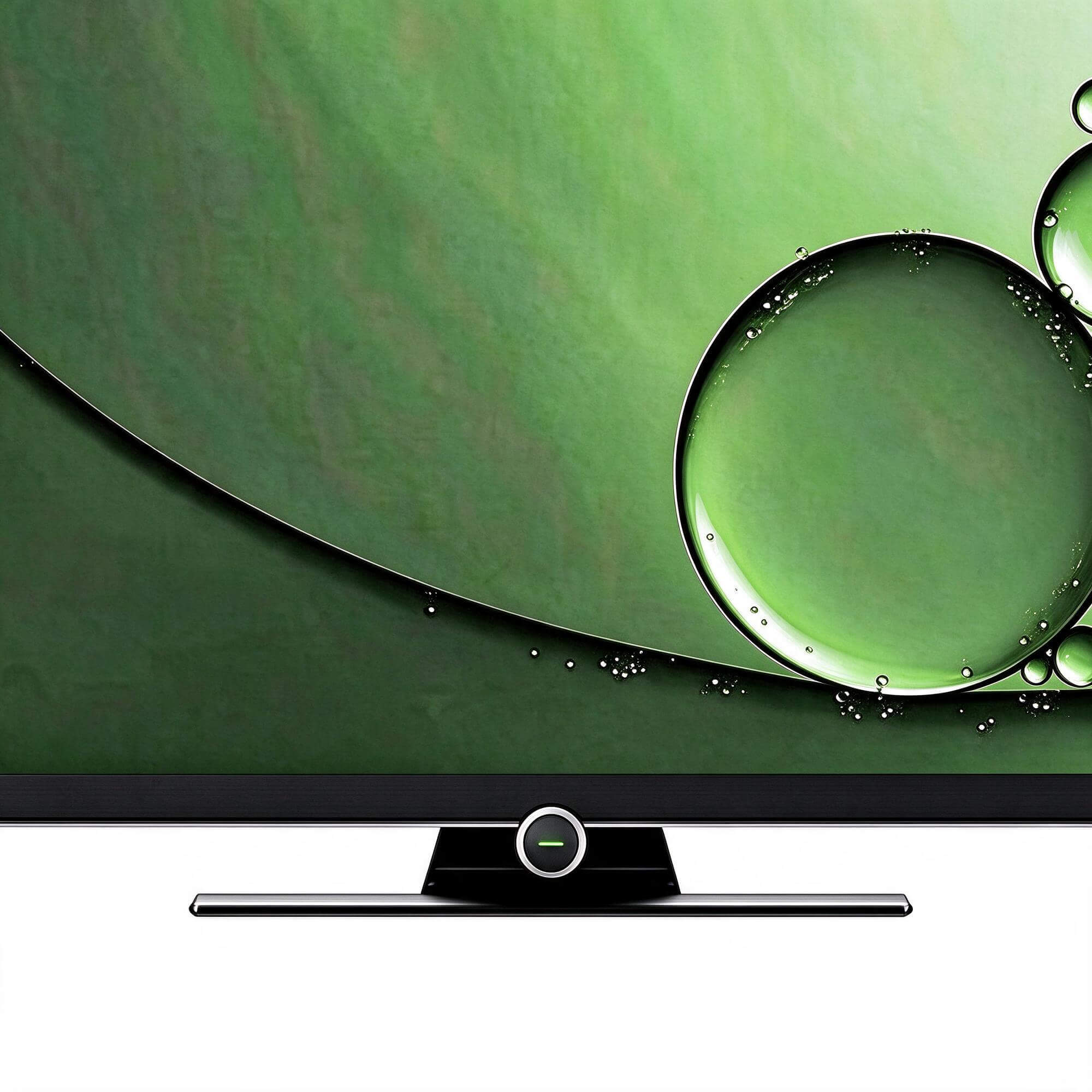 Modern Slim TV with Central Circular Button 3D Model 3D Model