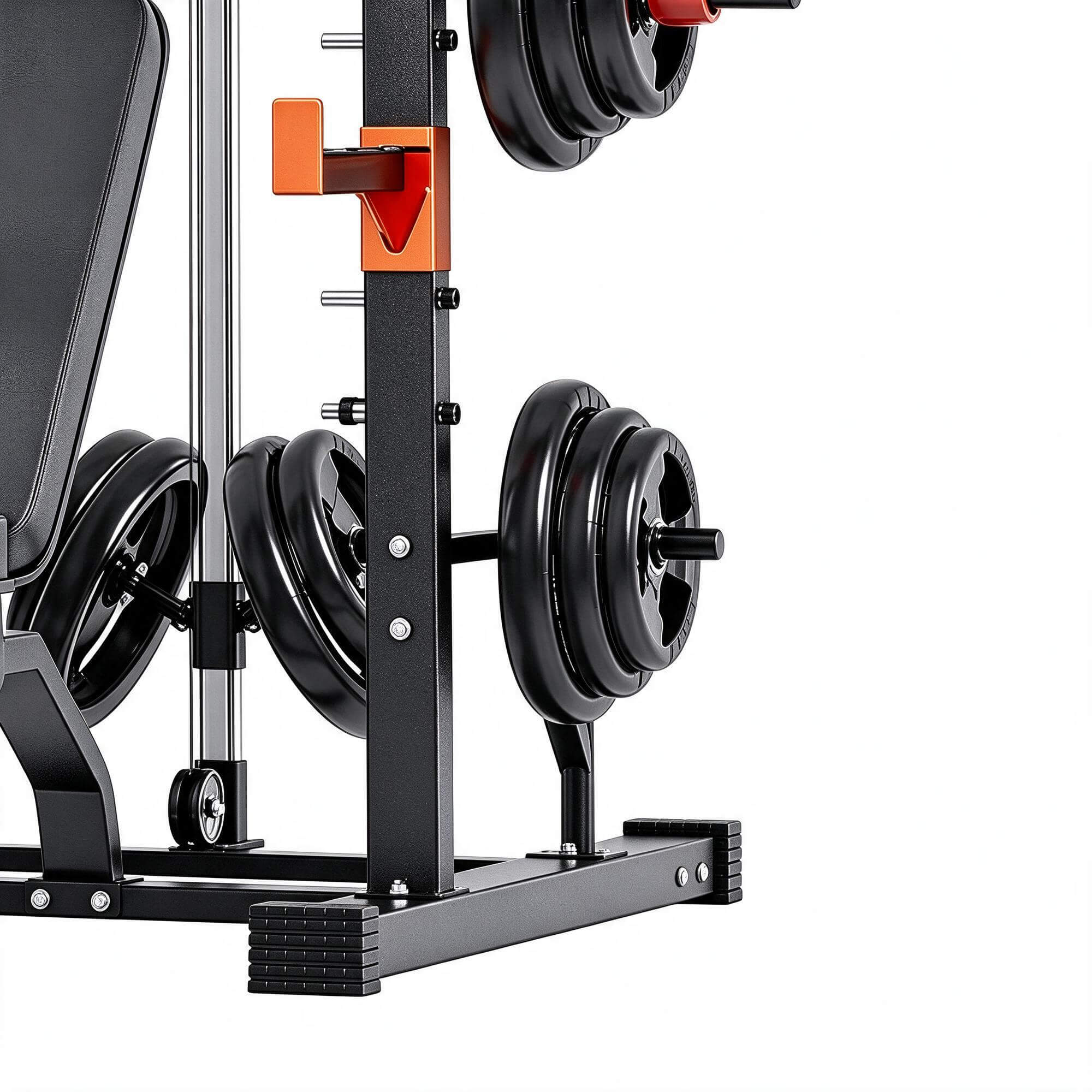 Multi Functional Power Rack with Weight Bench and Barbell 3D 3D Model