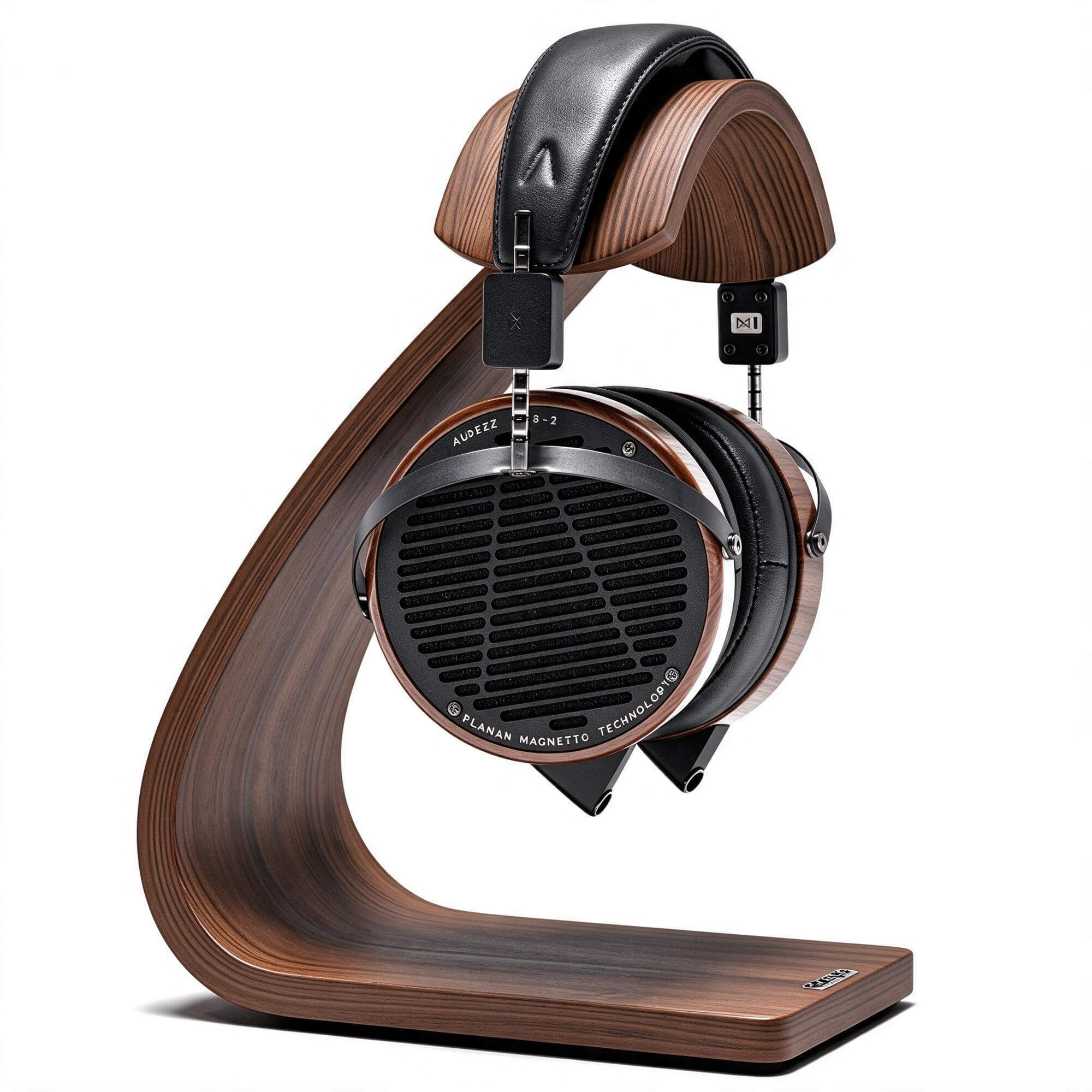 Planar Magnetic Wooden Headphone with Headphone Stand 3D Mod 3D Model