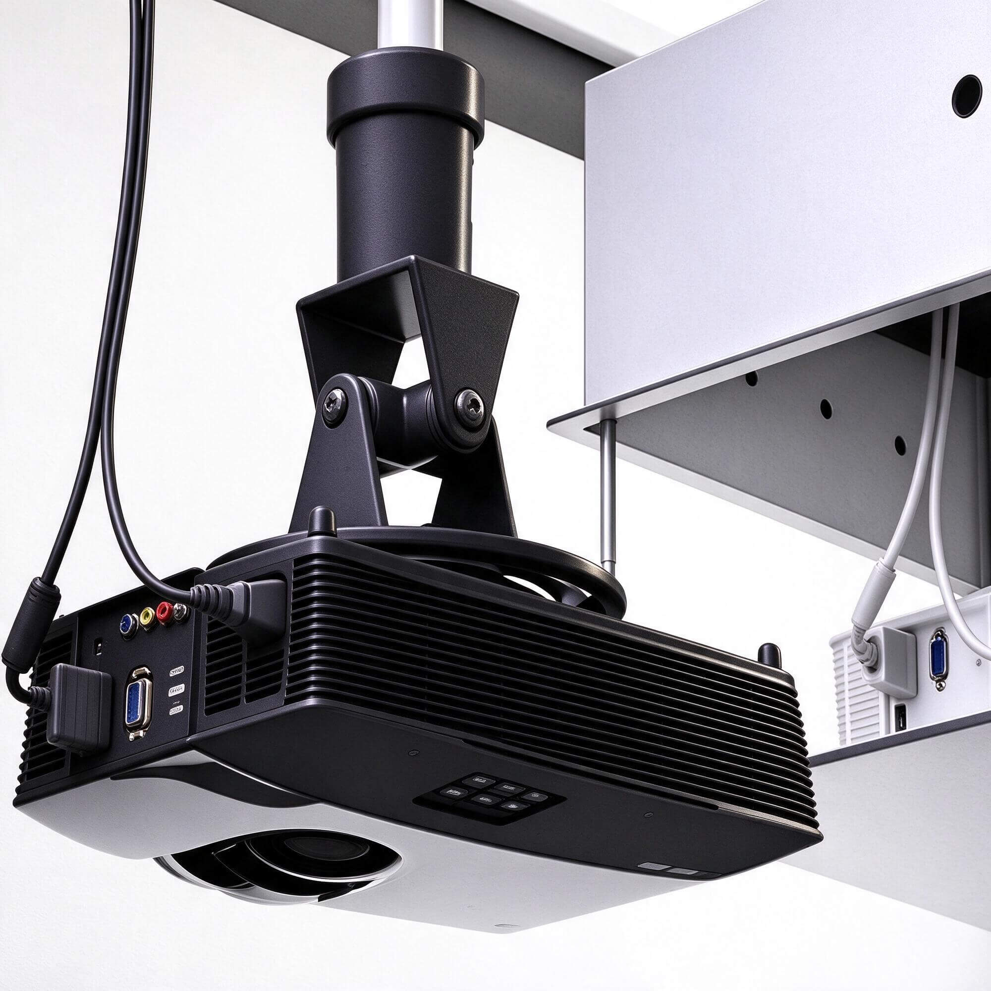 Projector Ceiling Mount Electric Projection Screen and Equip 3D Model