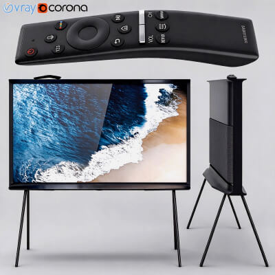 Samsung Frame TV with Remote Control 3D Model
