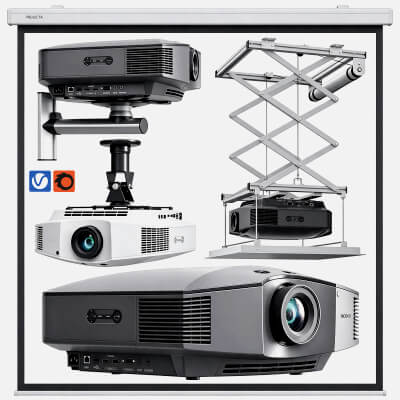Sony Engineering Projector and Mount Set 3D Model