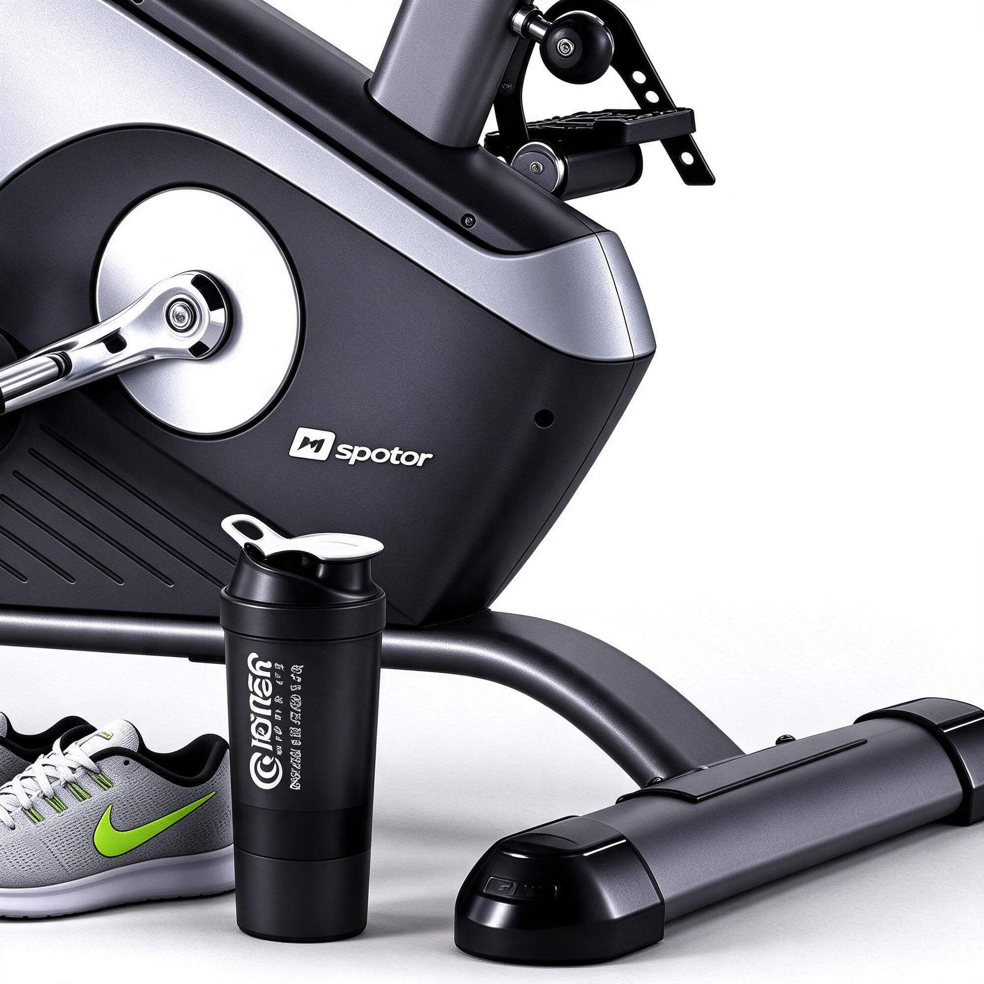 spcor upright exercise bike 3d model fitness bike with acces 3D Model