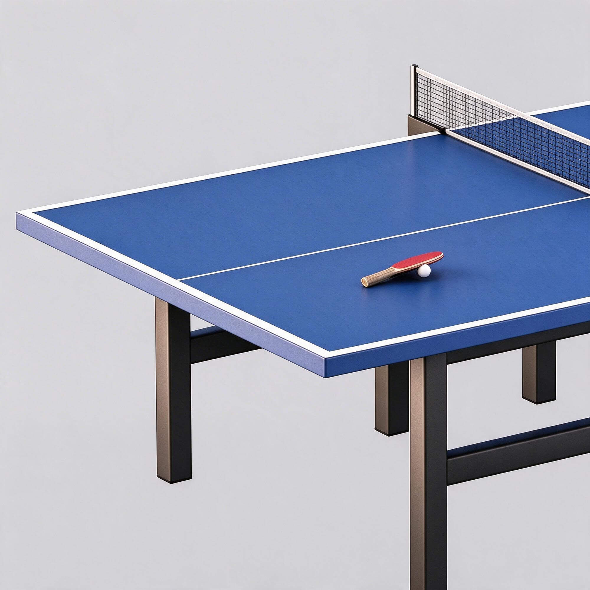Standard Table Tennis Table 3D Model Ping Pong Table with PA 3D Model