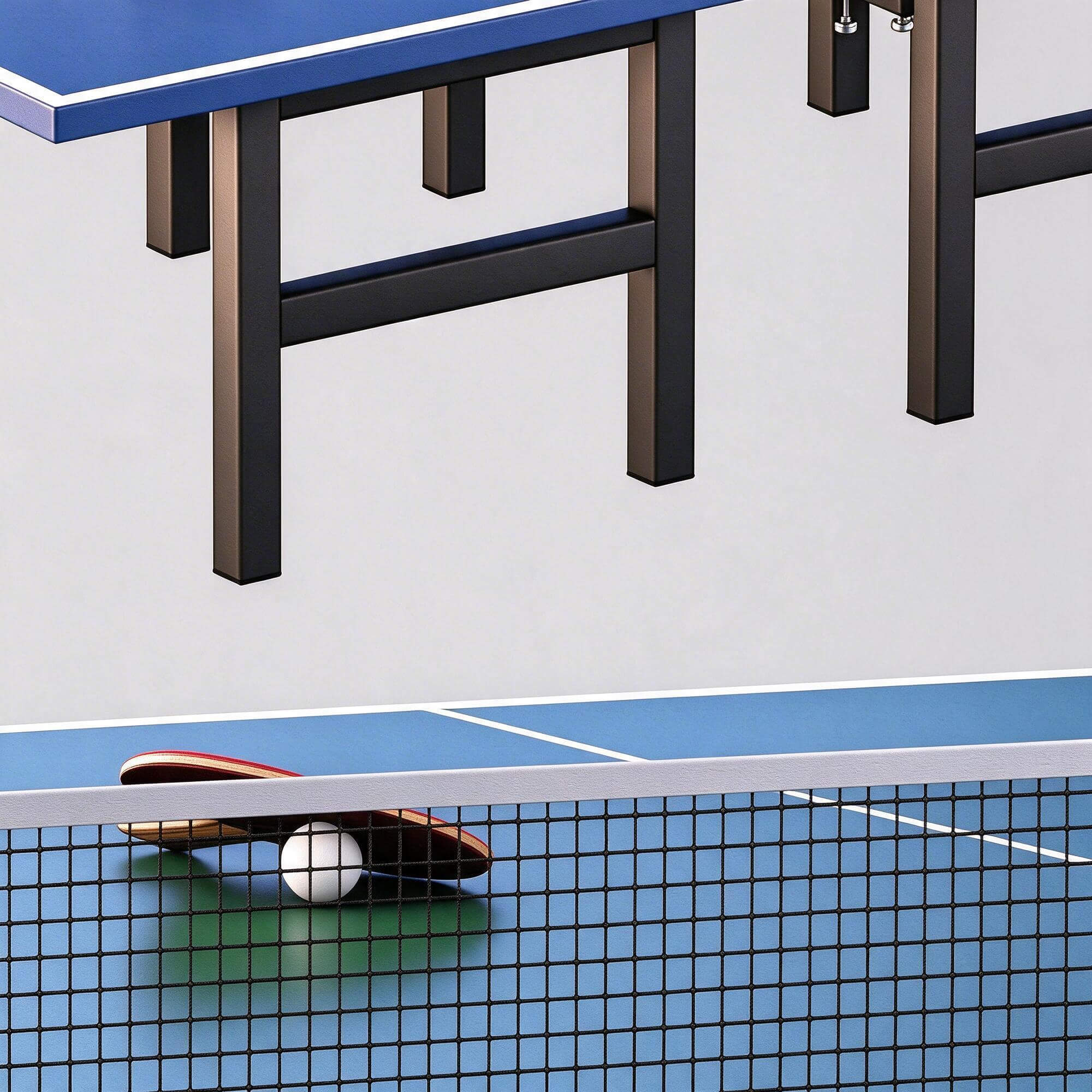 Standard Table Tennis Table 3D Model Ping Pong Table with PA 3D Model