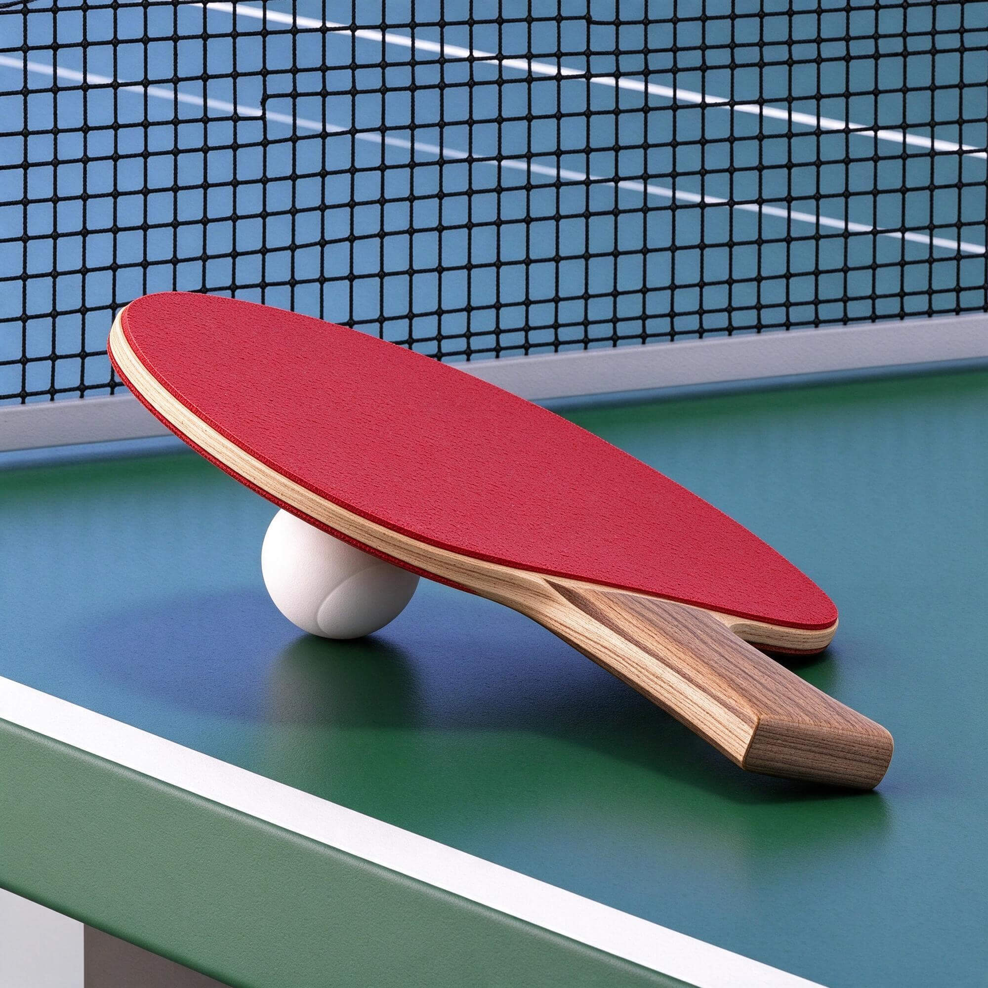 Standard Table Tennis Table 3D Model Ping Pong Table with PA 3D Model