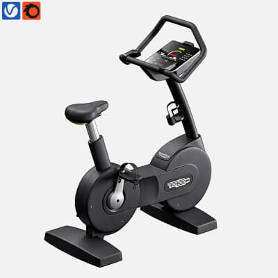 Technogym Upright Exercise Bike 3D Model Commercial Fitness 3D Model