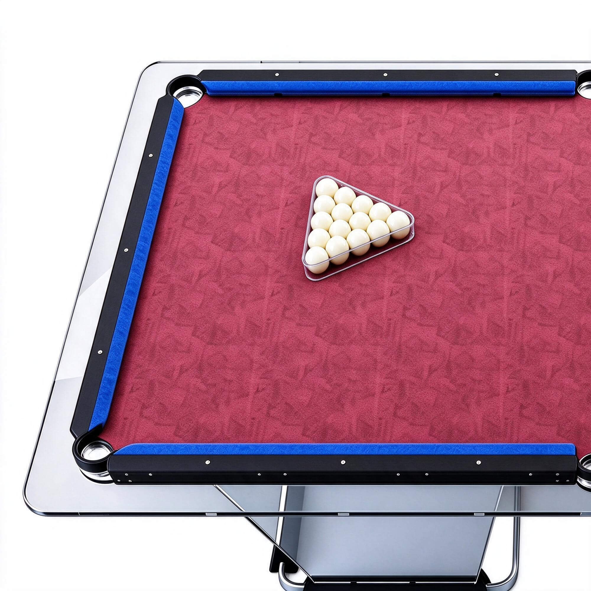 Transparent Billiard Table 3D Model Modern Glass Pool Table 3D Model