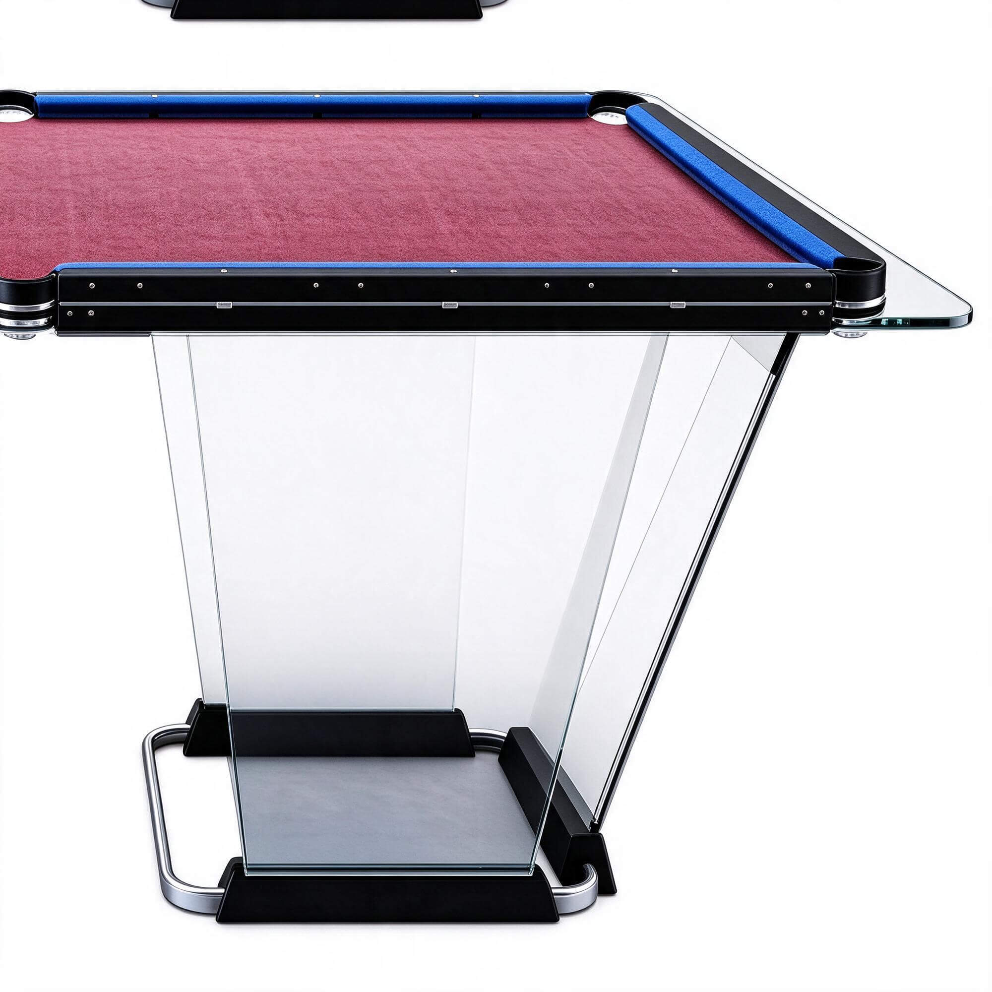 Transparent Billiard Table 3D Model Modern Glass Pool Table 3D Model