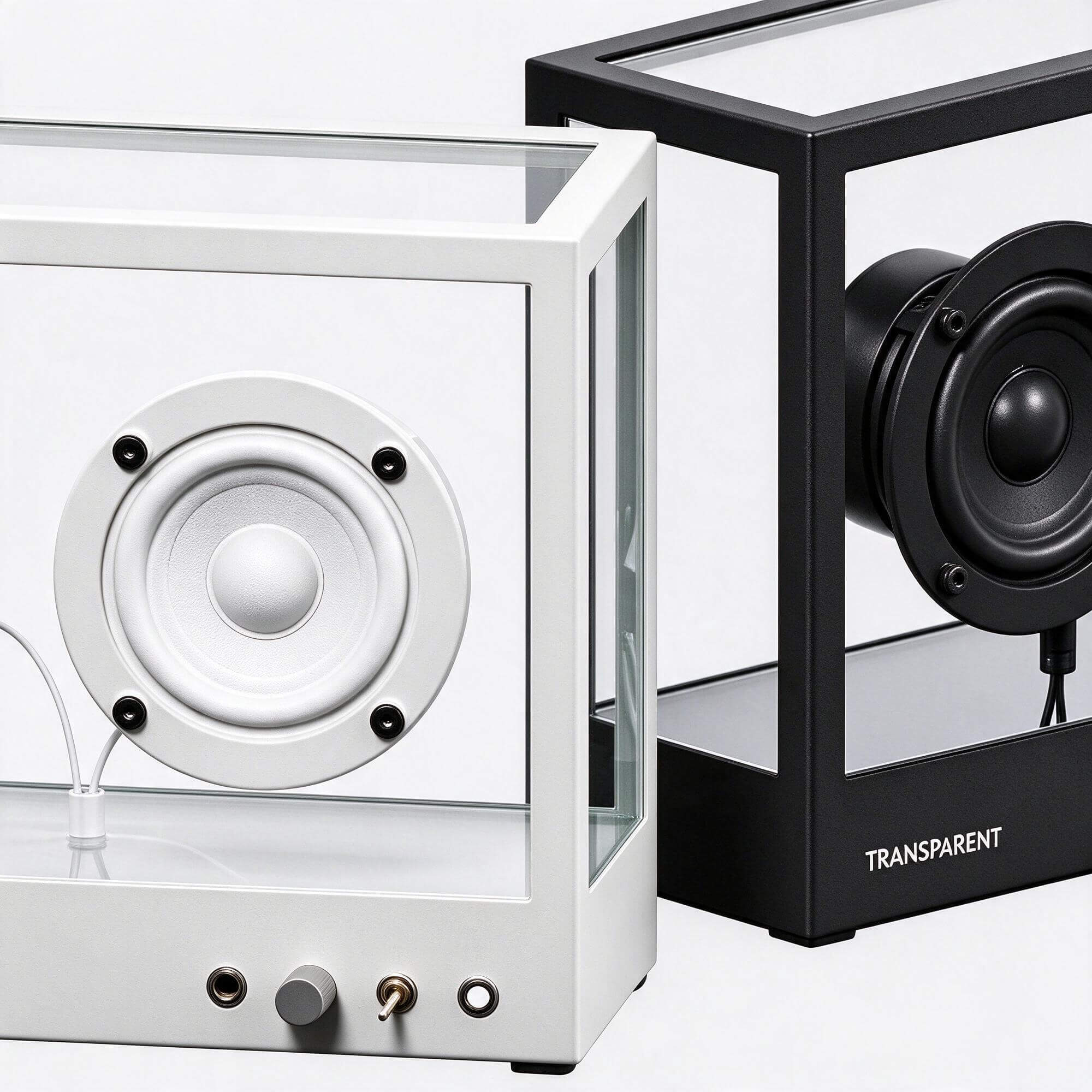 Transparent Speaker Transparent Glass Case 3D Model 3D Model